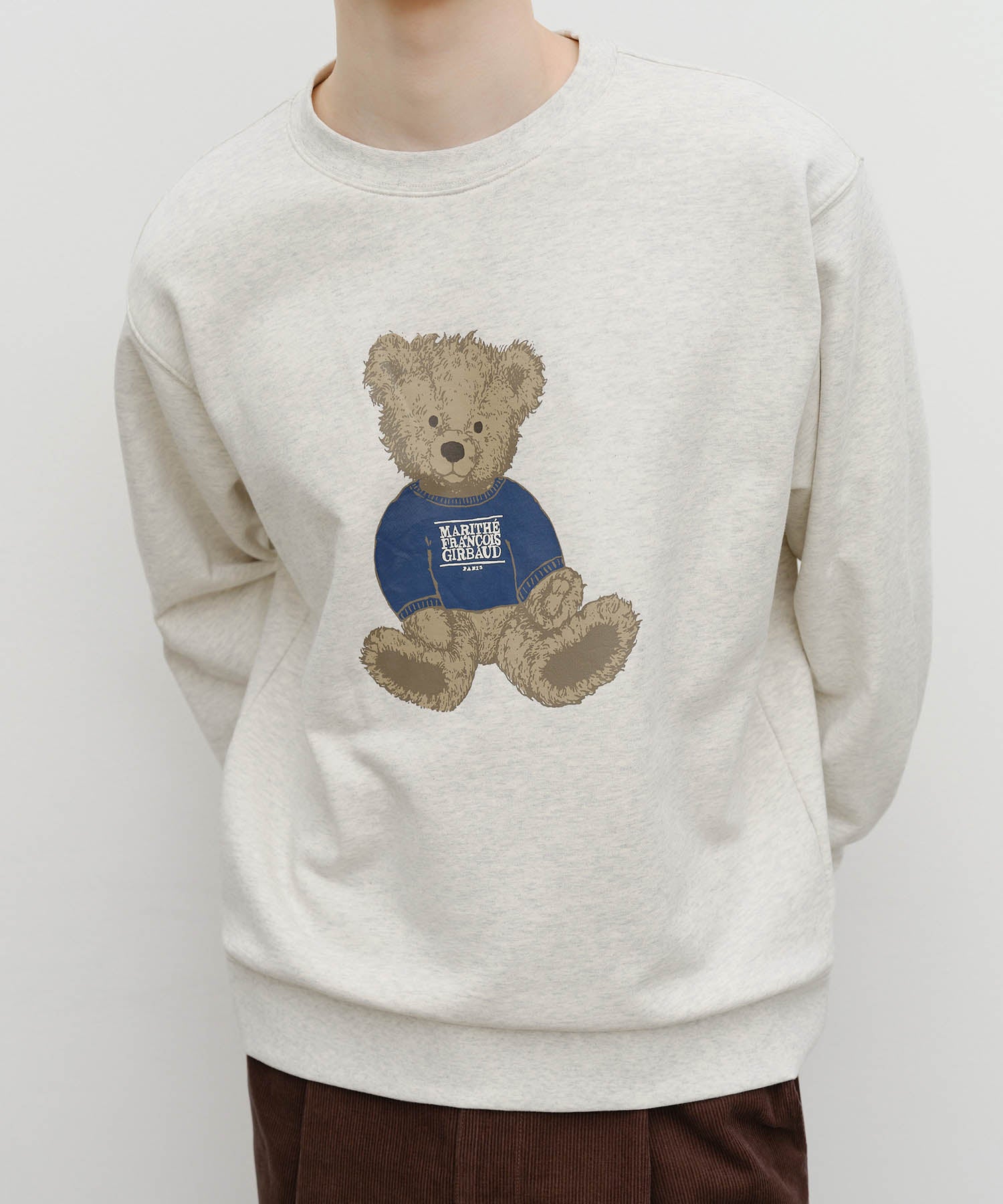 Marithe & Francois Girbaud - Doodle Bear Sweatshirt (Oatmeal) product image 4 | TRAB K-Fashion Australia