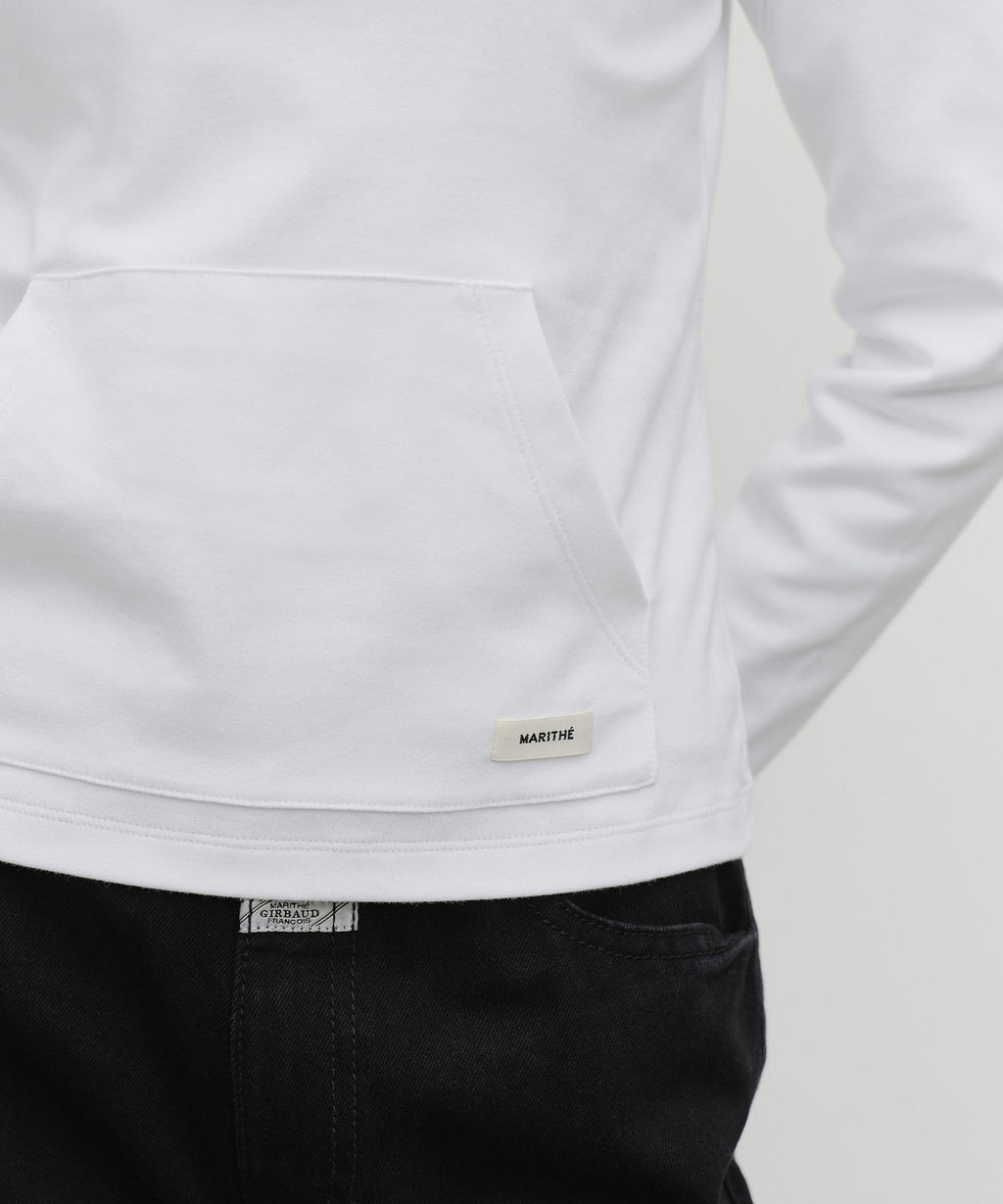Marithe & Francois Girbaud - Basic Hoodie Long Sleeve (White) product image 4 | TRAB K-Fashion Australia