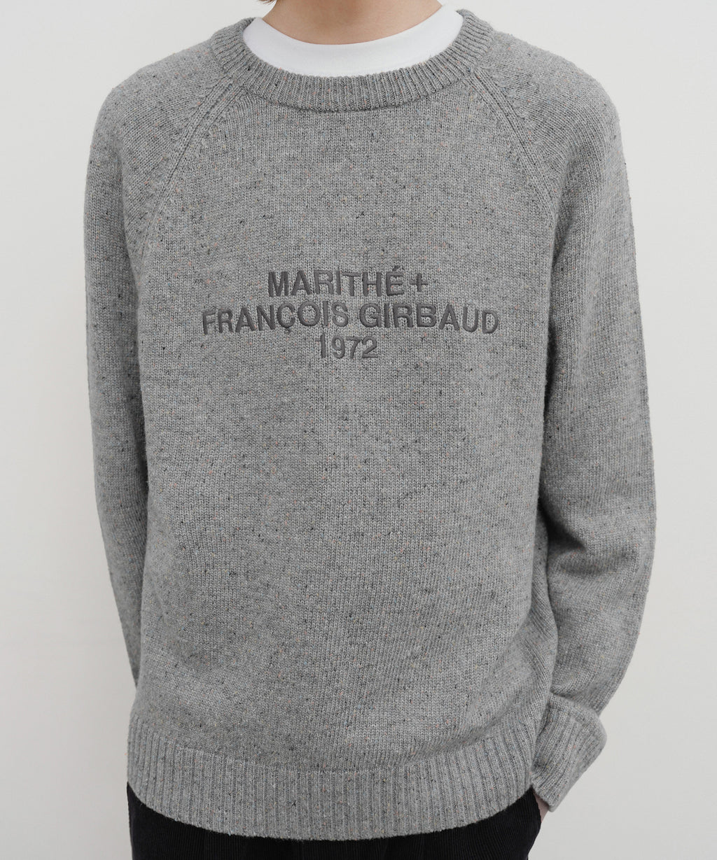 Marithe & Francois Girbaud - Lettering Logo Knit Pullover (Heather Gray) product image 4 | TRAB K-Fashion Australia
