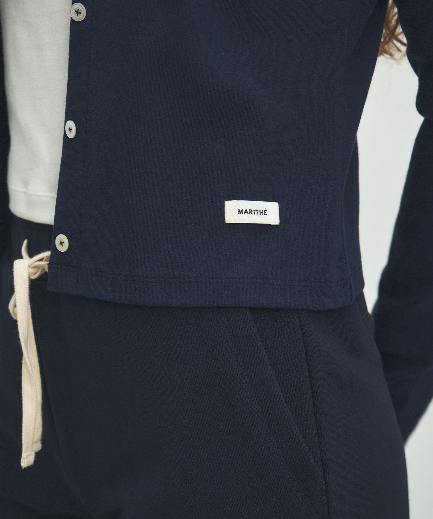 Marithe & Francois Girbaud - Basic Cotton Cardigan (Navy) product image 4 | TRAB K-Fashion Australia