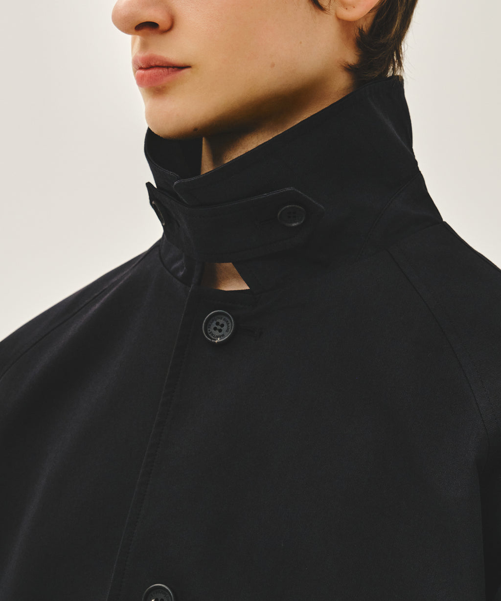 Marithe & Francois Girbaud - Raglan Half Trench Jacket (Navy) product image 3 | TRAB K-Fashion Australia