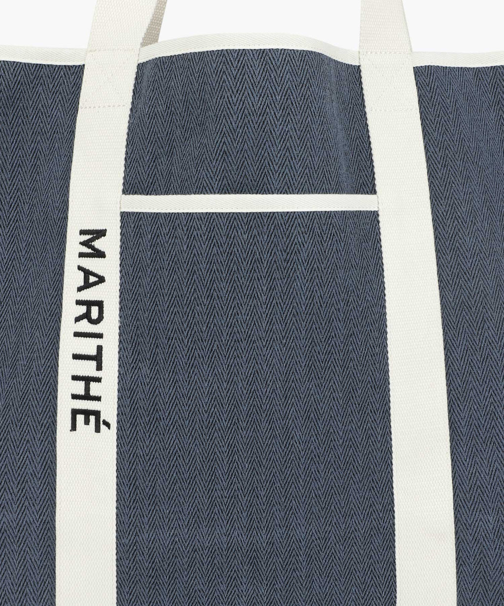 Marithe & Francois Girbaud - Regular Logo Big Cotton Bag (Navy) product image 4 | TRAB K-Fashion Australia