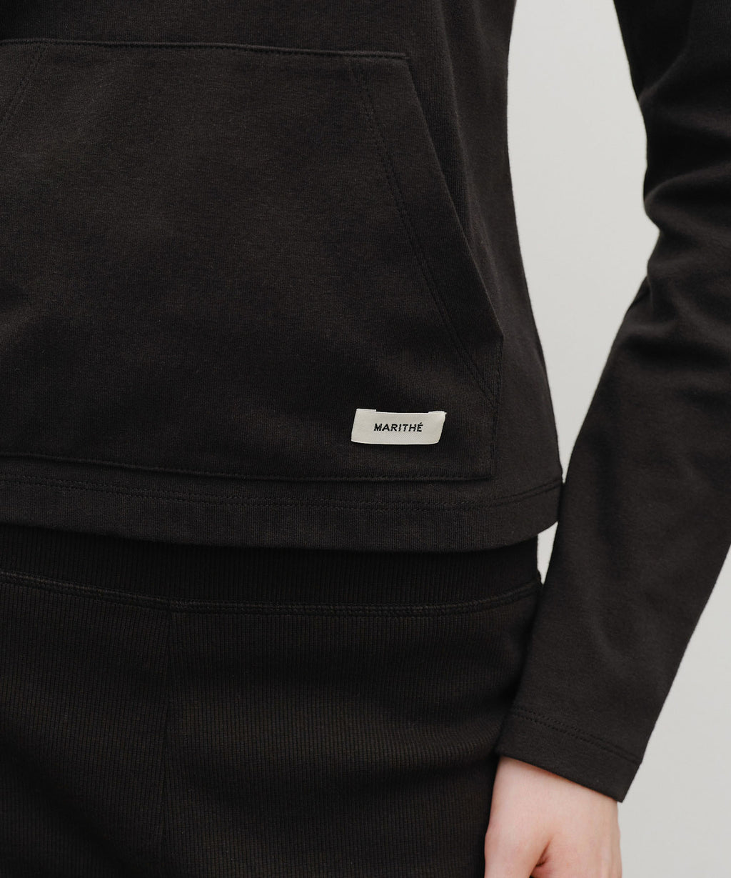 Marithe & Francois Girbaud - Basic Hoodie Long Sleeve (Black) product image 4 | TRAB K-Fashion Australia