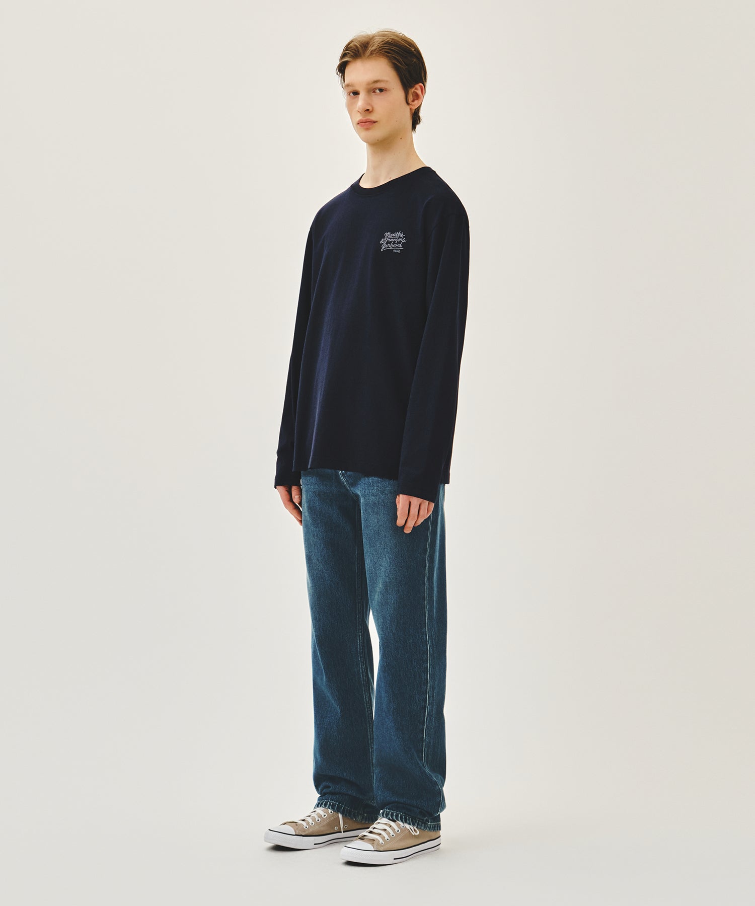 Marithe & Francois Girbaud - New M Slim Straight Denim Pants (Dark Blue) product image 4 | TRAB K-Fashion Australia