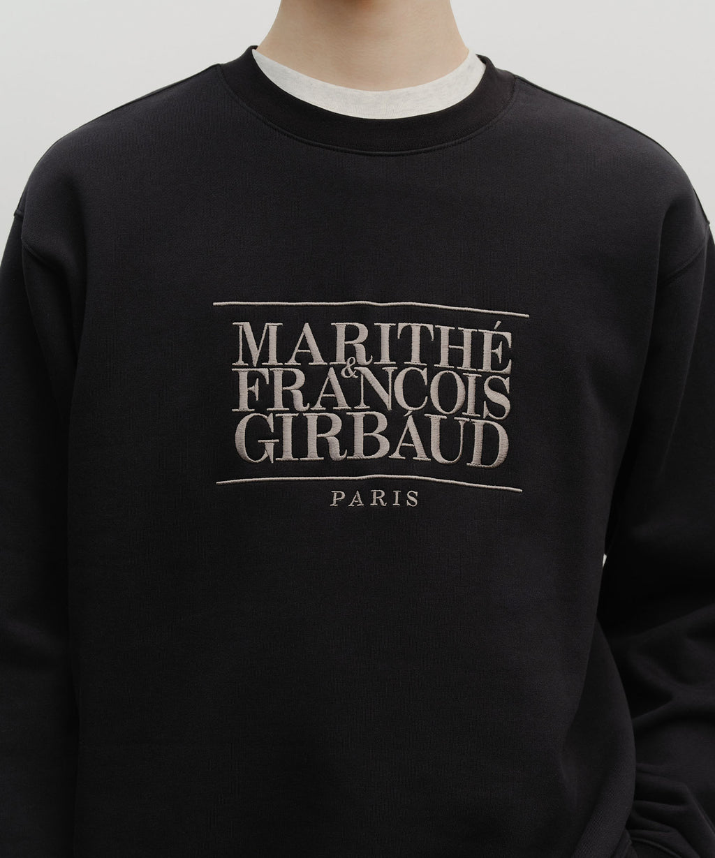 Marithe & Francois Girbaud - Classic Logo Embroidery Sweatshirt (brushed) (Black) product image 4 | TRAB K-Fashion Australia