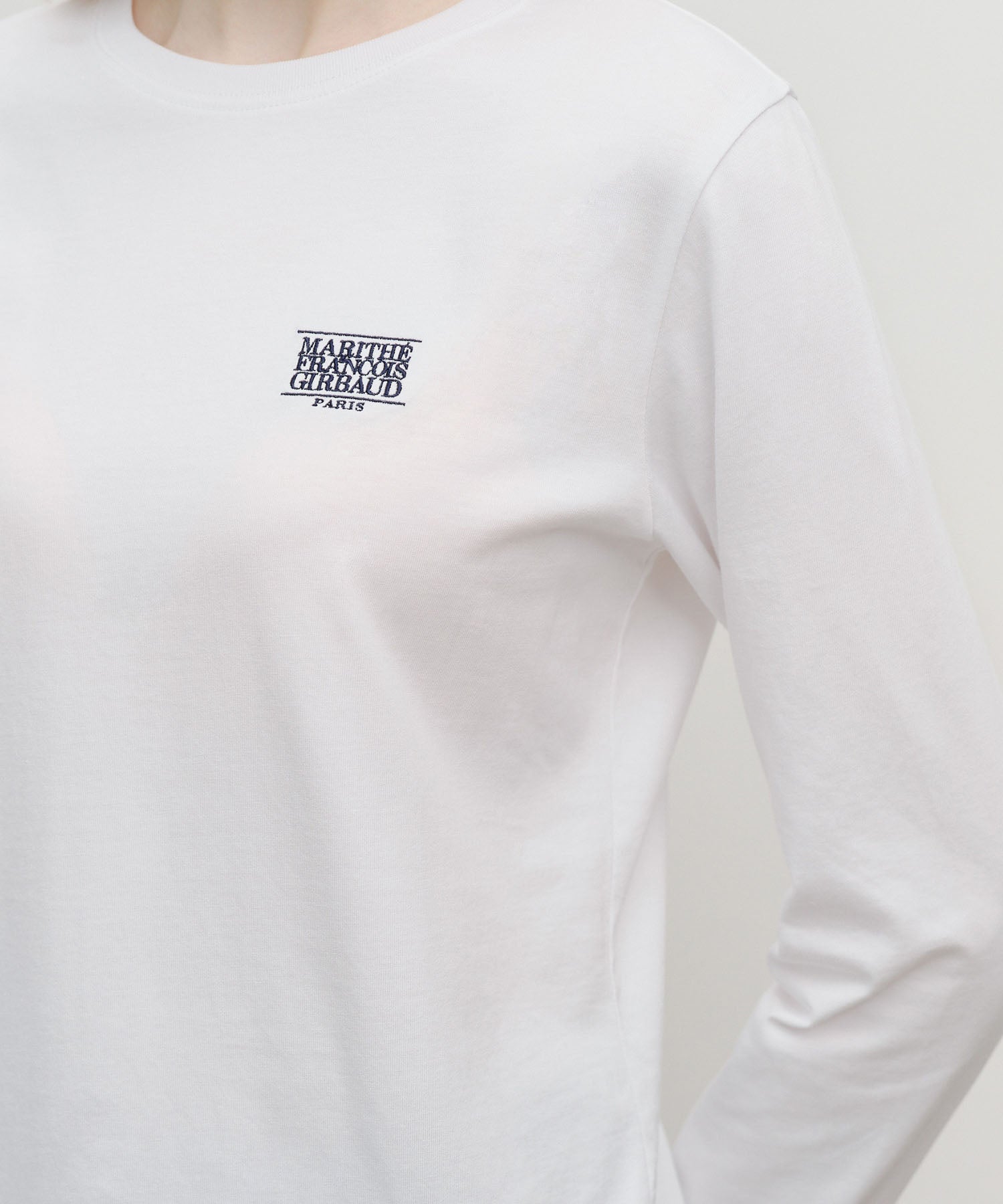 Marithe & Francois Girbaud - Classic Logo Long Sleeve (White) product image 4 | TRAB K-Fashion Australia