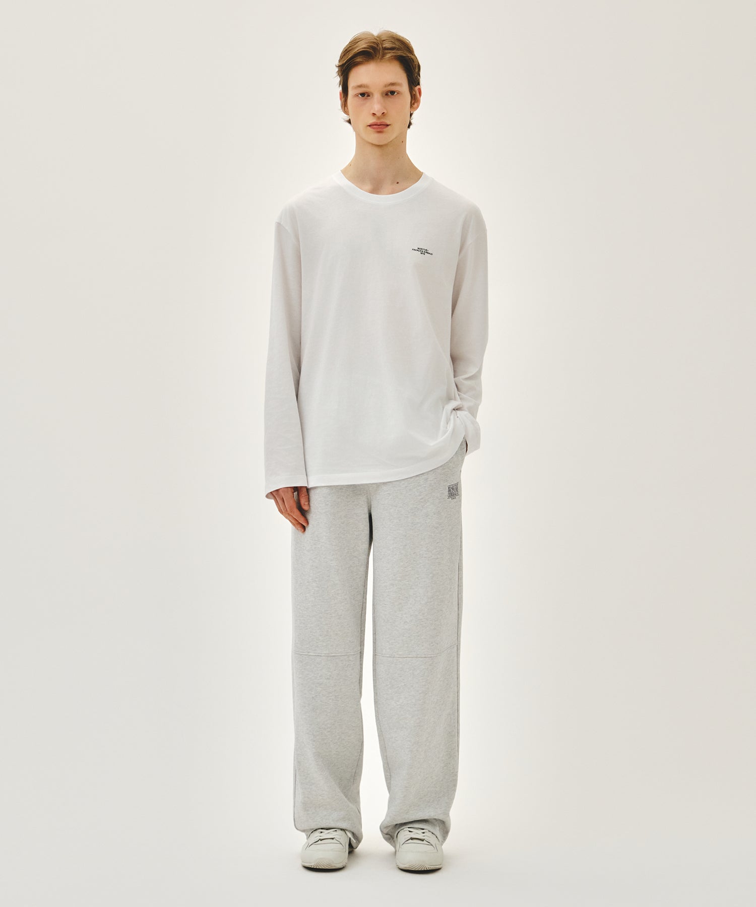Marithe & Francois Girbaud - Classic Logo Sweat Pants (Light Heather Gray) product image 4 | TRAB K-Fashion Australia