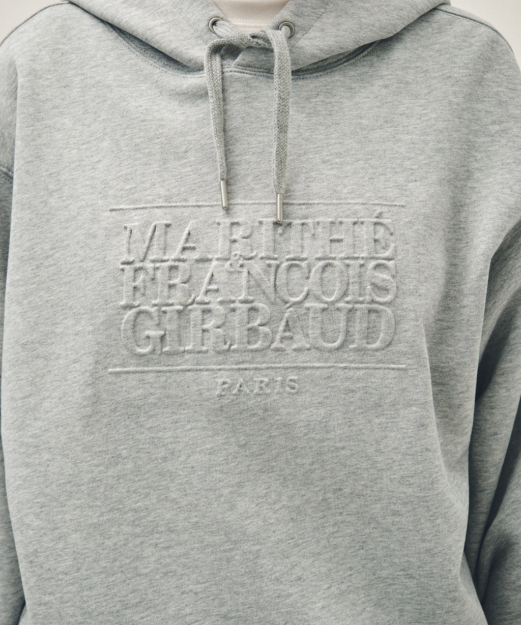 Marithe & Francois Girbaud - Embo Classic Logo Hoodie (Heather Gray) product image 4 | TRAB K-Fashion Australia