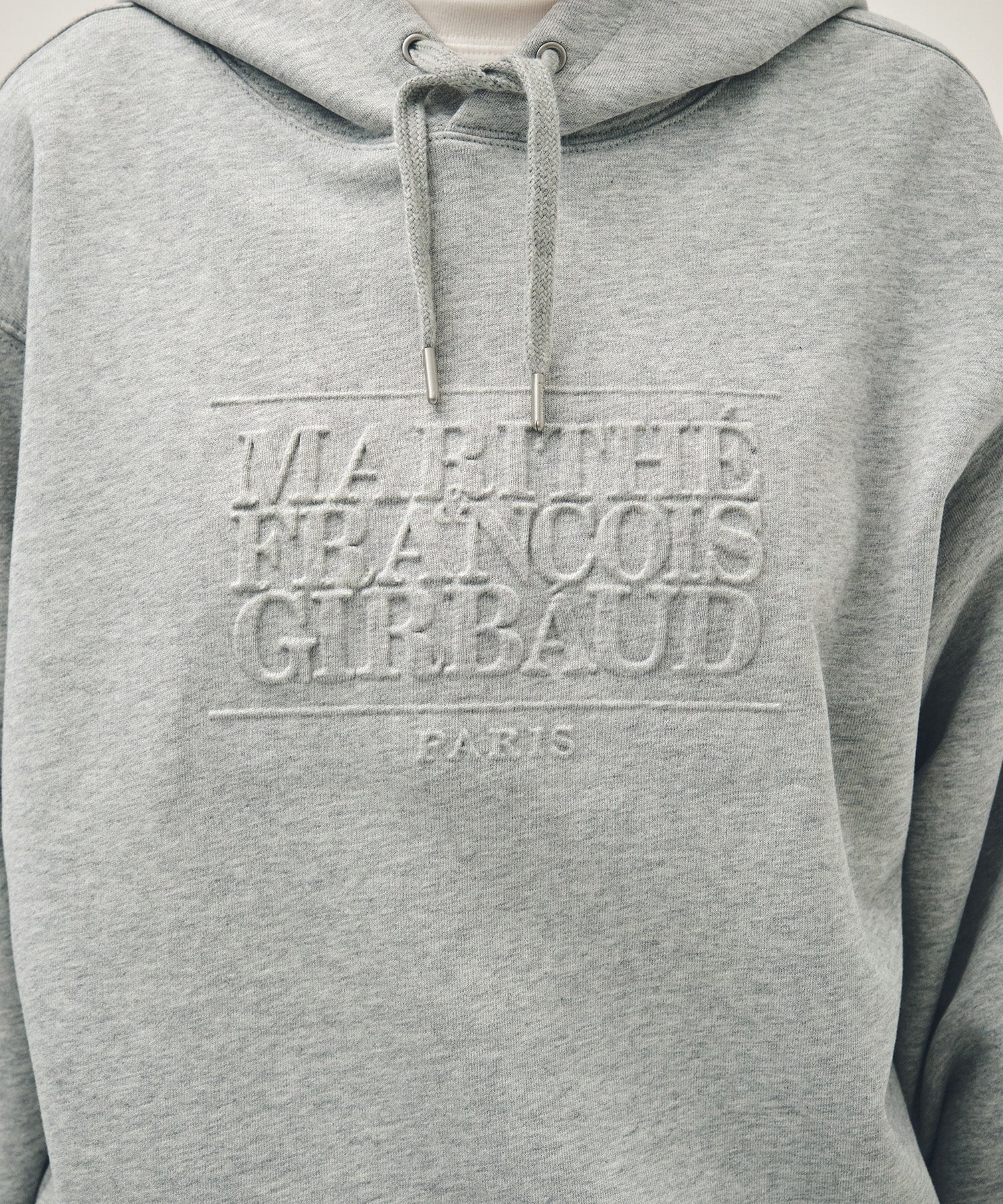 Marithe & Francois Girbaud - Embo Classic Logo Hoodie (Heather Gray) product image 4 | TRAB K-Fashion Australia