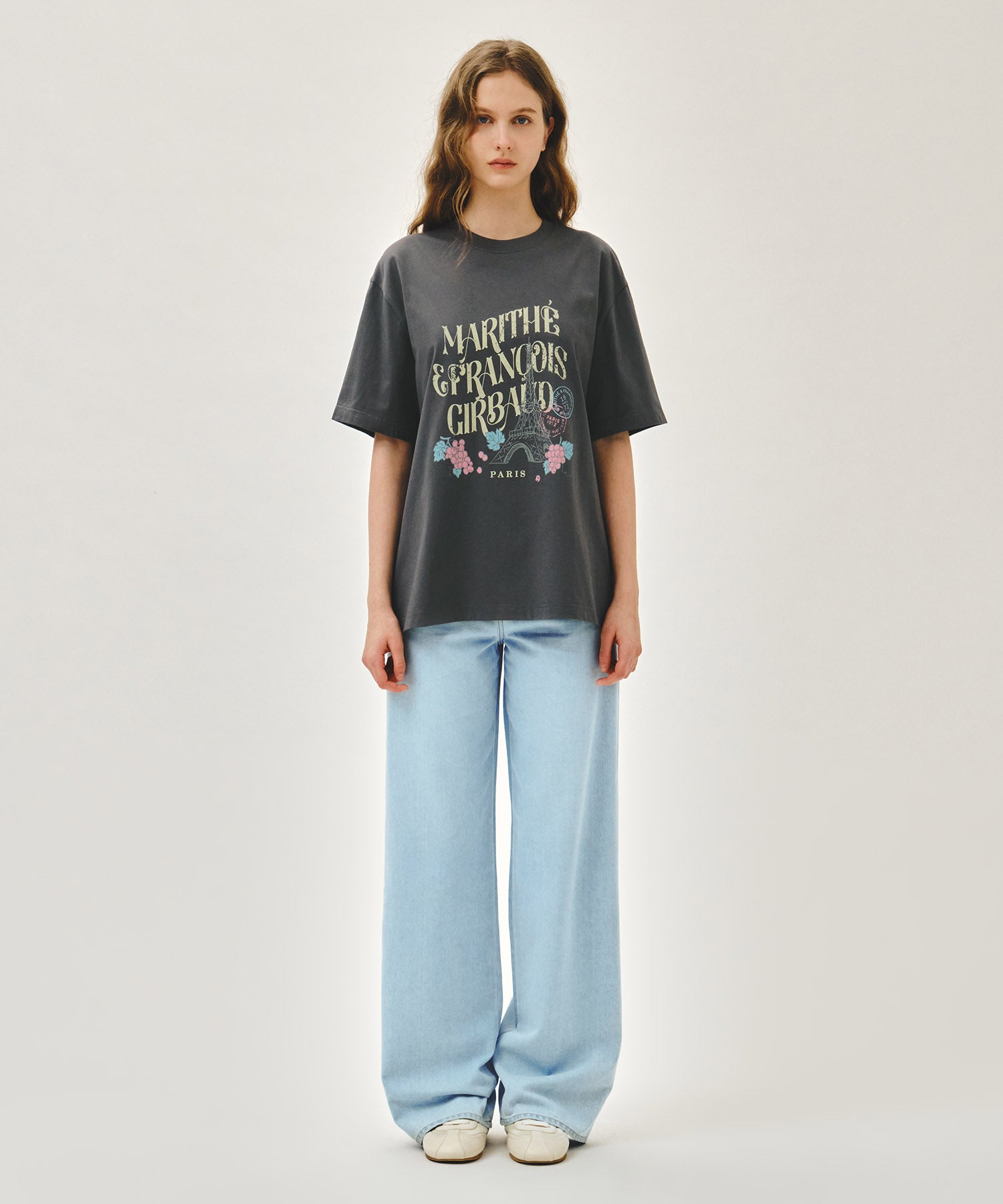 Marithe & Francois Girbaud - Vintage Eiffel Tower Logo Oversized Tee (Charcoal) product image 4 | TRAB K-Fashion Australia