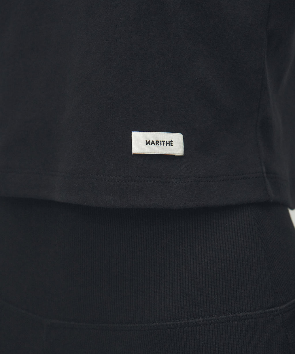 Marithe & Francois Girbaud - Basic Crop Long Sleeve (Black) product image 4 | TRAB K-Fashion Australia