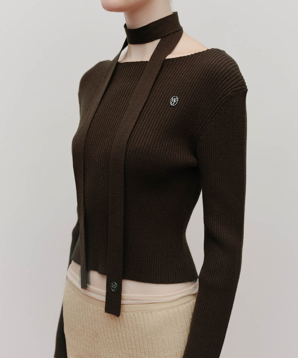 Marithe & Francois Girbaud - Muffler Set Knit (Brown) product image 4 | TRAB K-Fashion Australia