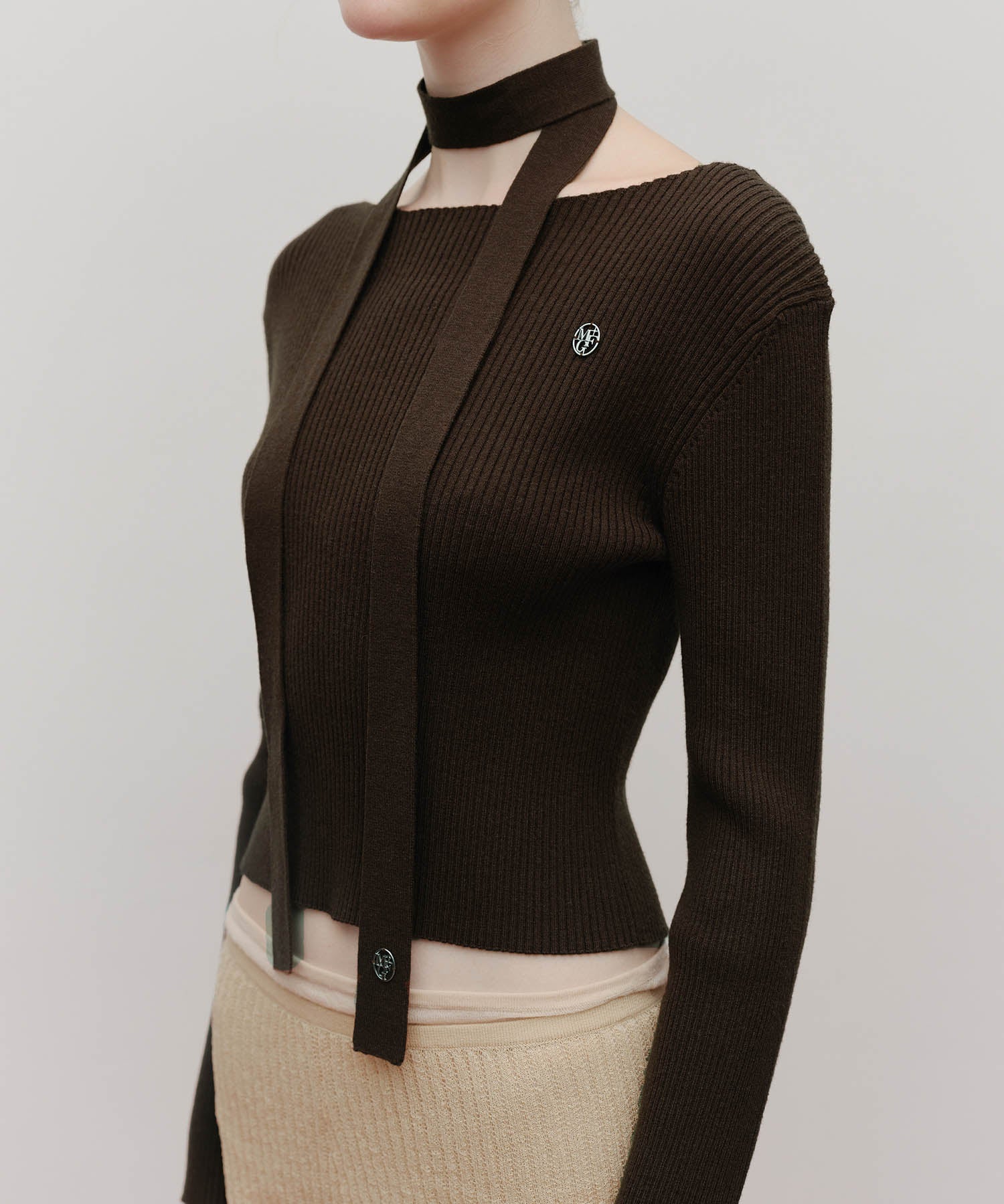 Marithe & Francois Girbaud - Muffler Set Knit (Brown) product image 4 | TRAB K-Fashion Australia