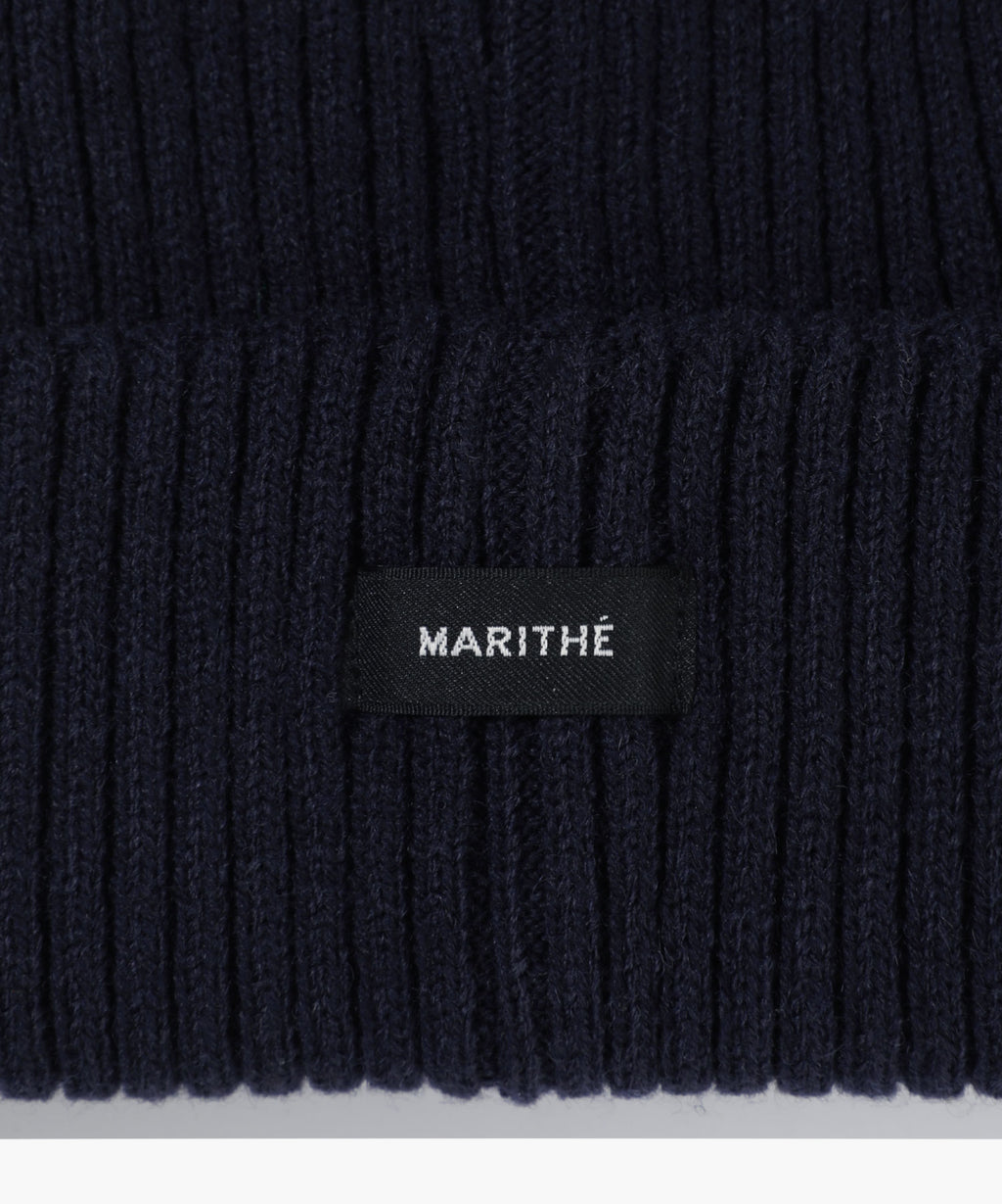 Marithe & Francois Girbaud - Doodle Bear Beanie (Navy) product image 4 | TRAB K-Fashion Australia