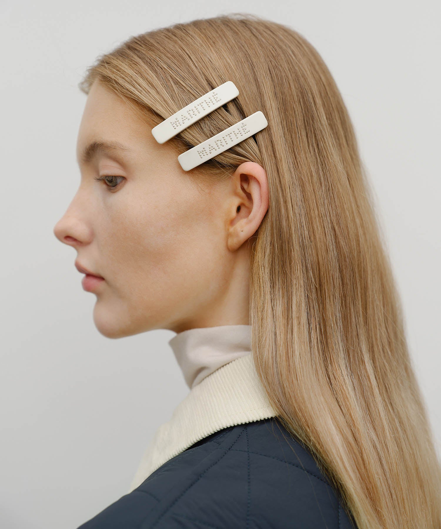 Marithe & Francois Girbaud - Regular Logo Metal Ball Hair Pin 2pack (Ivory) product image 4 | TRAB K-Fashion Australia
