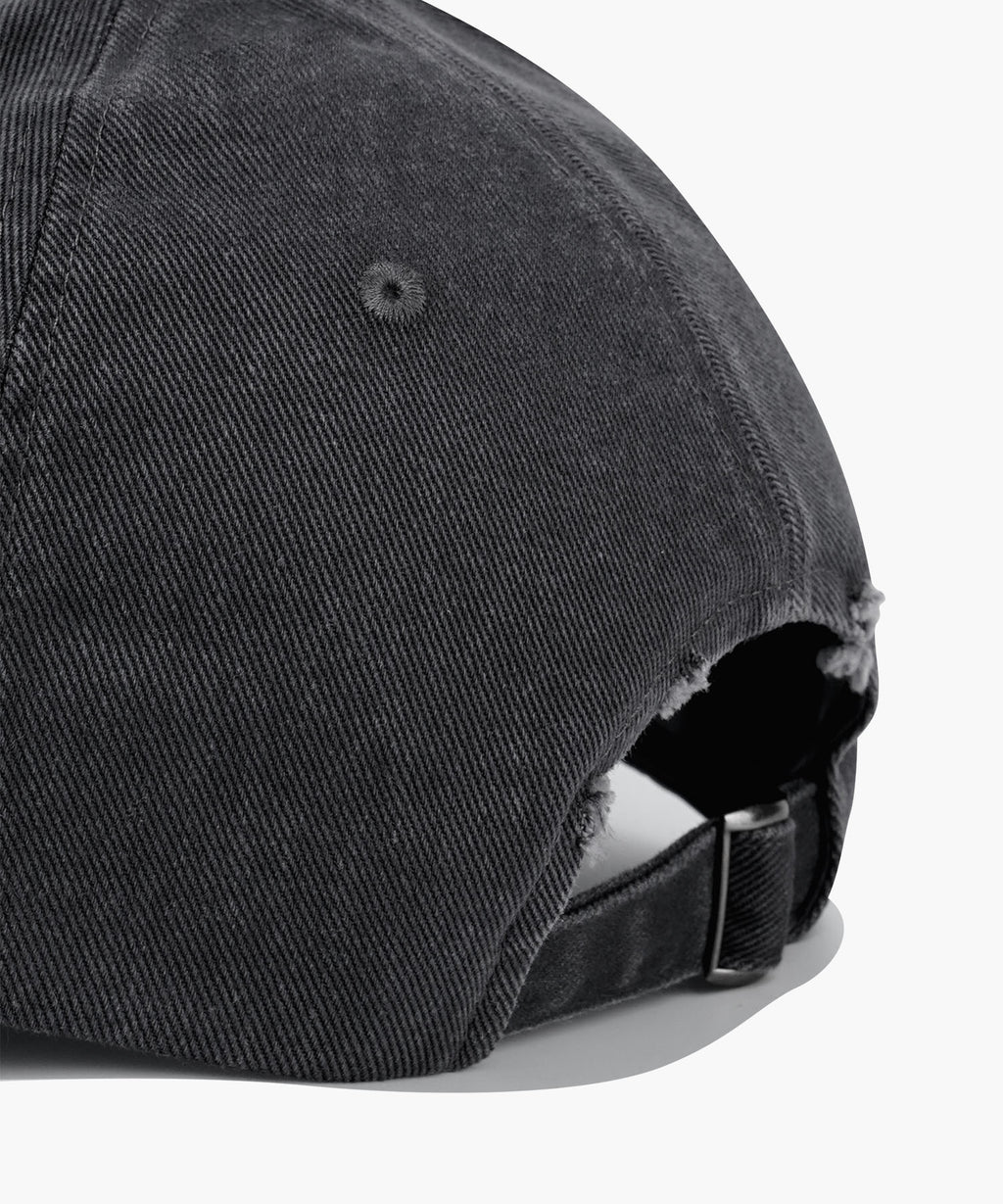 Marithe & Francois Girbaud - Classic Logo Damaged Overfit Cap (Charcoal) product image 4 | TRAB K-Fashion Australia