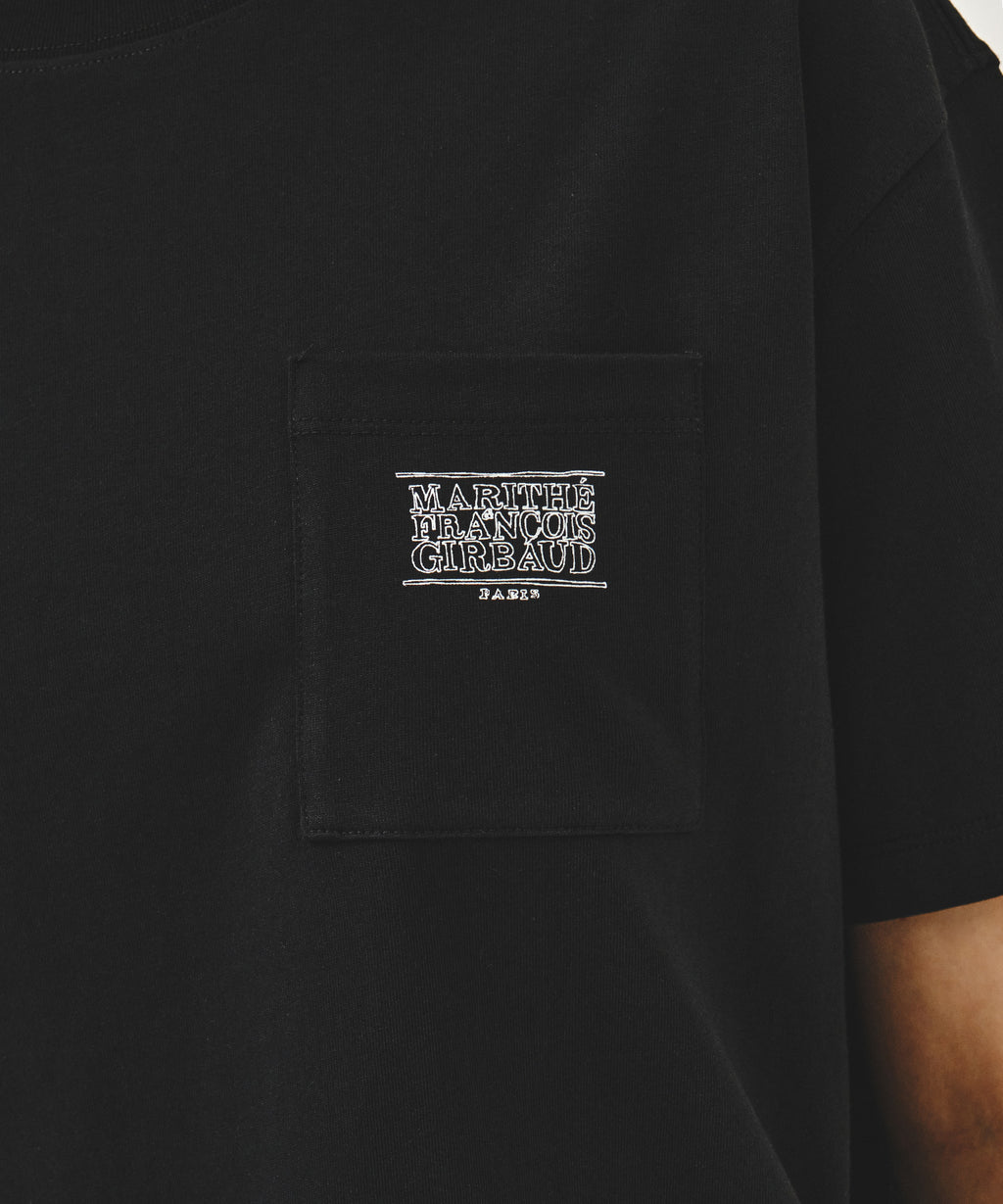 Marithe & Francois Girbaud - Doodle Classic Logo Pocket Tee (Black) product image 4 | TRAB K-Fashion Australia