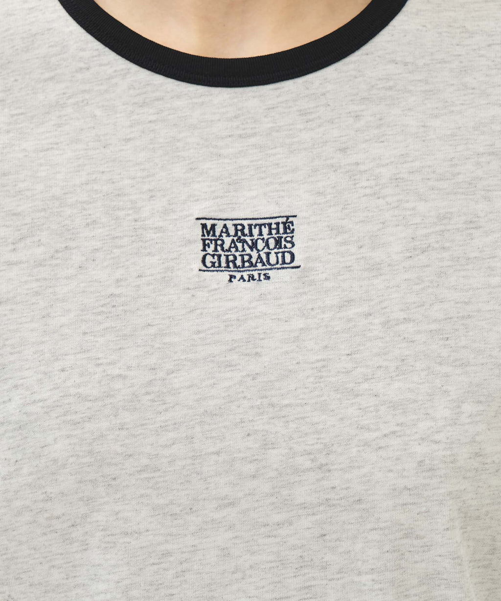 Marithe & Francois Girbaud - Classic Logo Ringer Tee (Light Heather Gray) product image 4 | TRAB K-Fashion Australia