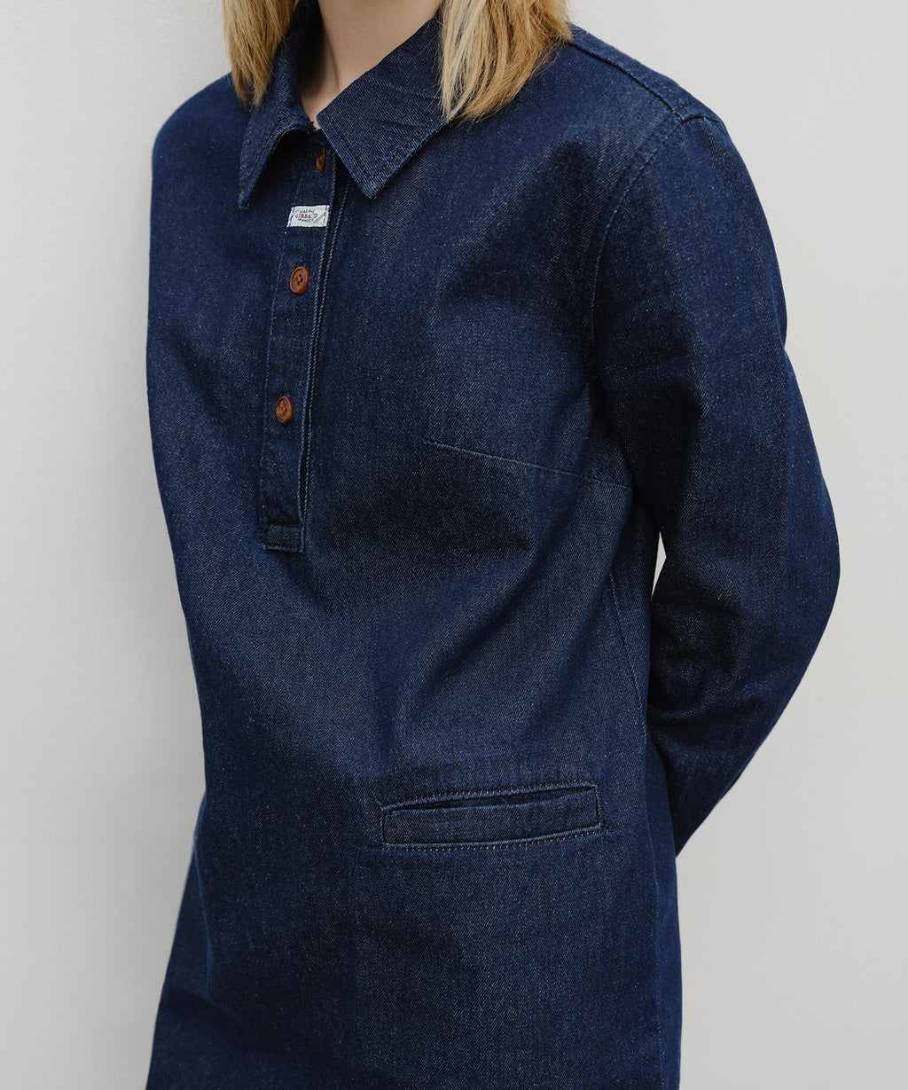 Marithe & Francois Girbaud - Denim Long Sleeve Dress (Dark Blue) product image 4 | TRAB K-Fashion Australia
