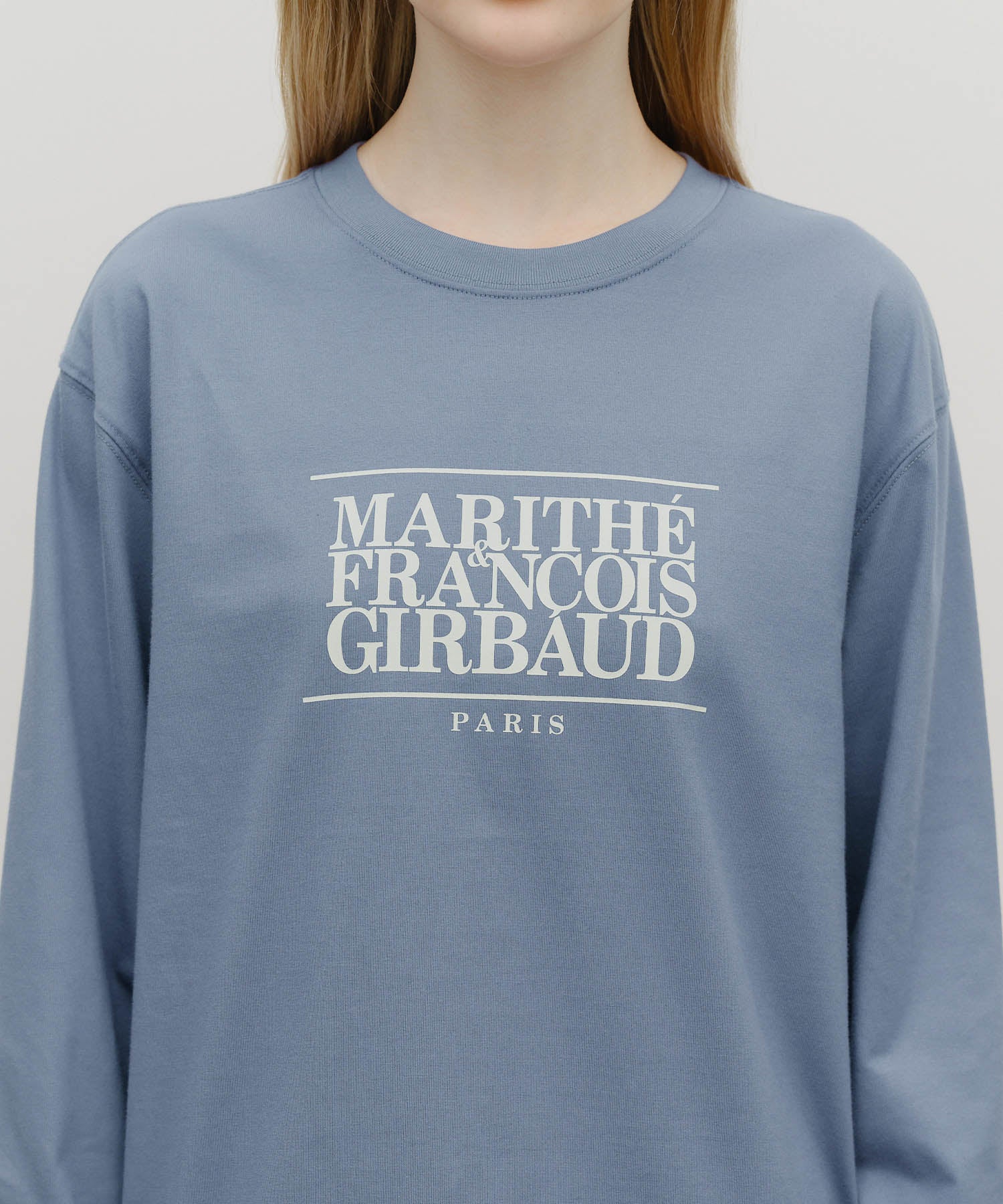 Marithe & Francois Girbaud - Classic Logo Long Sleeve (Ash Blue) product image 4 | TRAB K-Fashion Australia