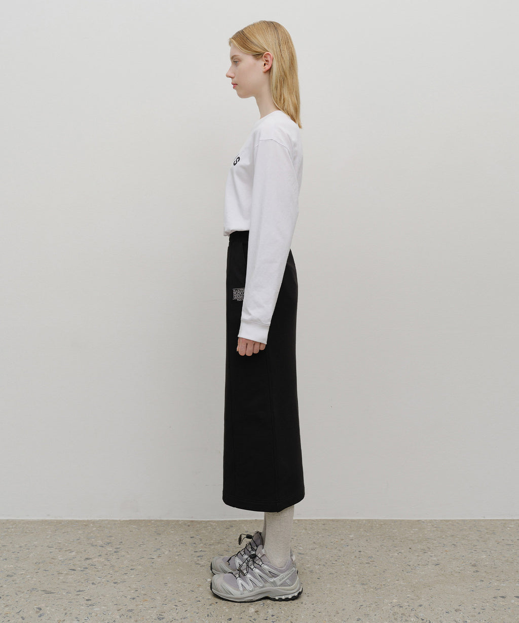 Marithe & Francois Girbaud - Embroidery Classic Logo Sweat Skirt (Black) product image 4 | TRAB K-Fashion Australia