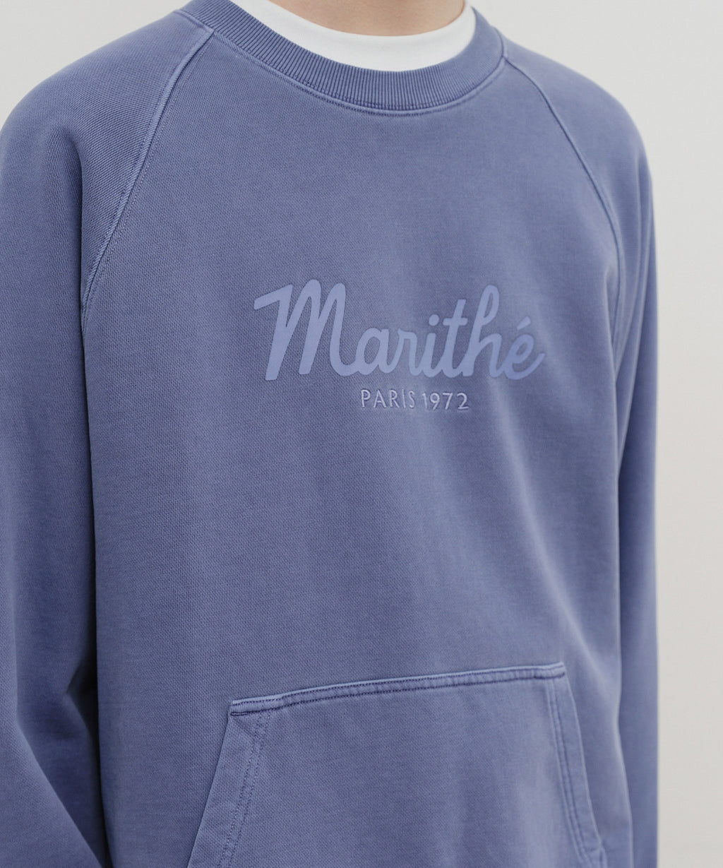 Marithe & Francois Girbaud - Garment Dyed Oversized Sweatshirt (Navy) product image 7 | TRAB K-Fashion Australia