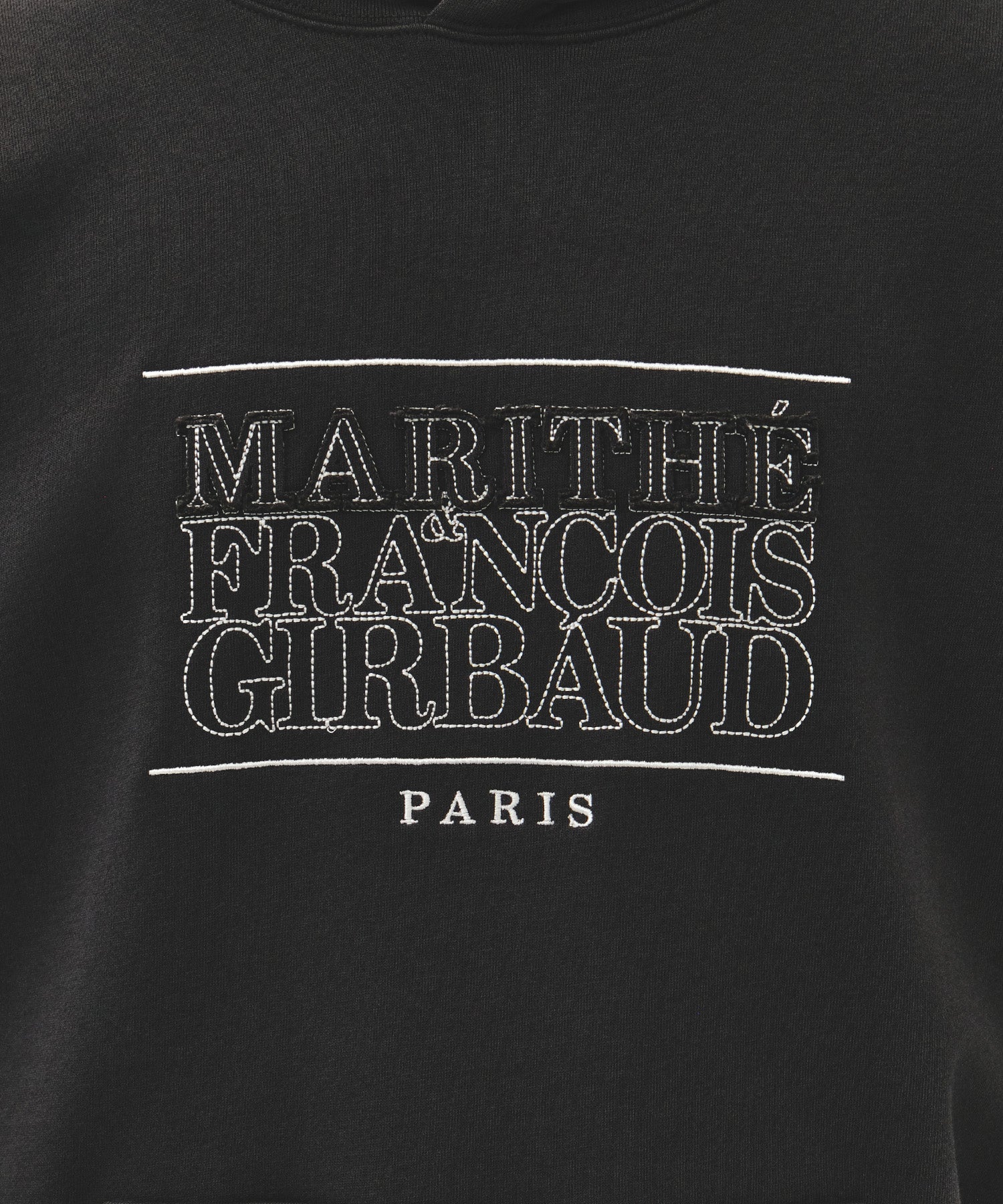 Marithe & Francois Girbaud - Classic Logo Applique Mix Hoodie (Charcoal) product image 4 | TRAB K-Fashion Australia