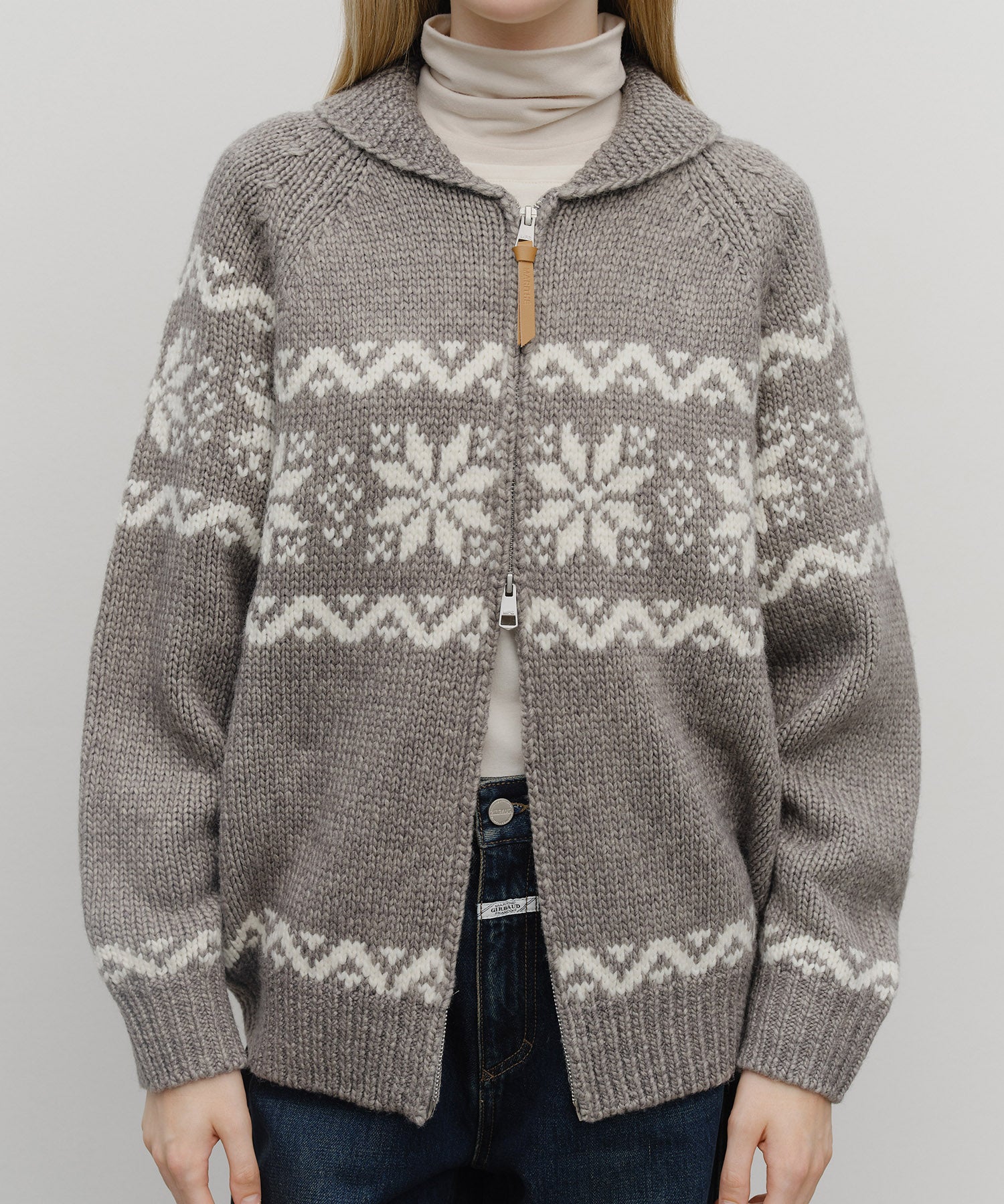 Marithe & Francois Girbaud - Nordic Cowichan Cardigan (Gray) product image 7 | TRAB K-Fashion Australia