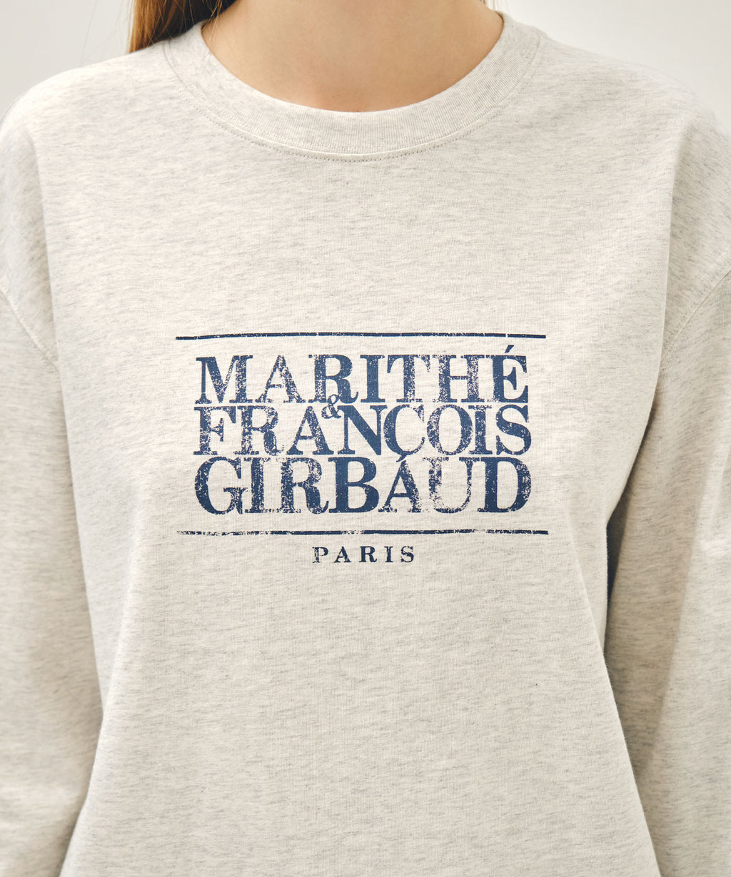 Marithe & Francois Girbaud - Crack Classic Logo Long Sleeve Tee (Oatmeal) product image 4 | TRAB K-Fashion Australia