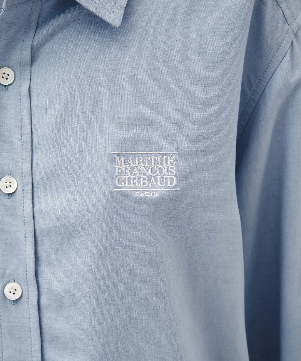 Marithe & Francois Girbaud - Classic Logo Linen Shirt (Sky Blue) product image 4 | TRAB K-Fashion Australia