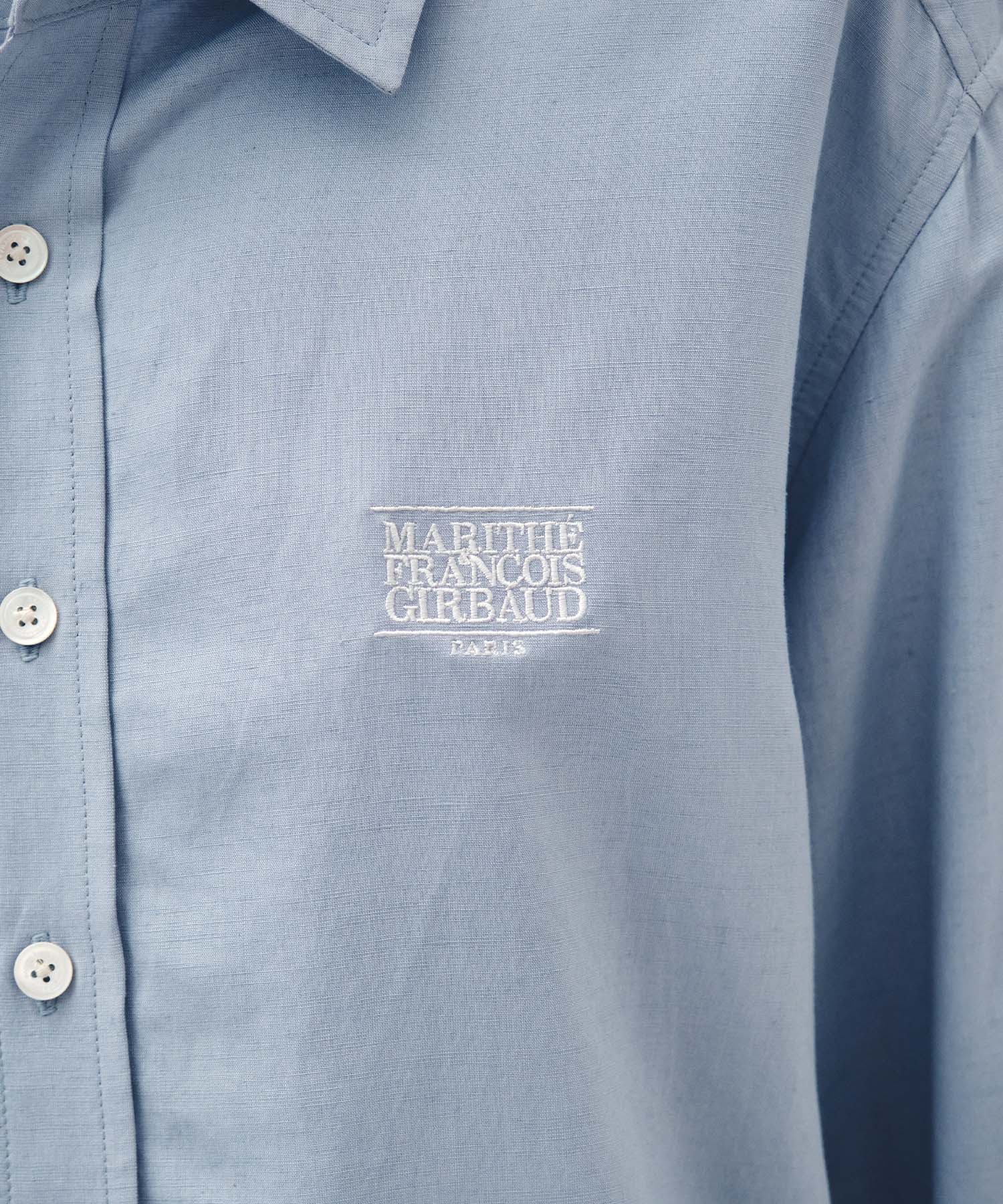 Marithe & Francois Girbaud - Classic Logo Linen Shirt (Sky Blue) product image 4 | TRAB K-Fashion Australia