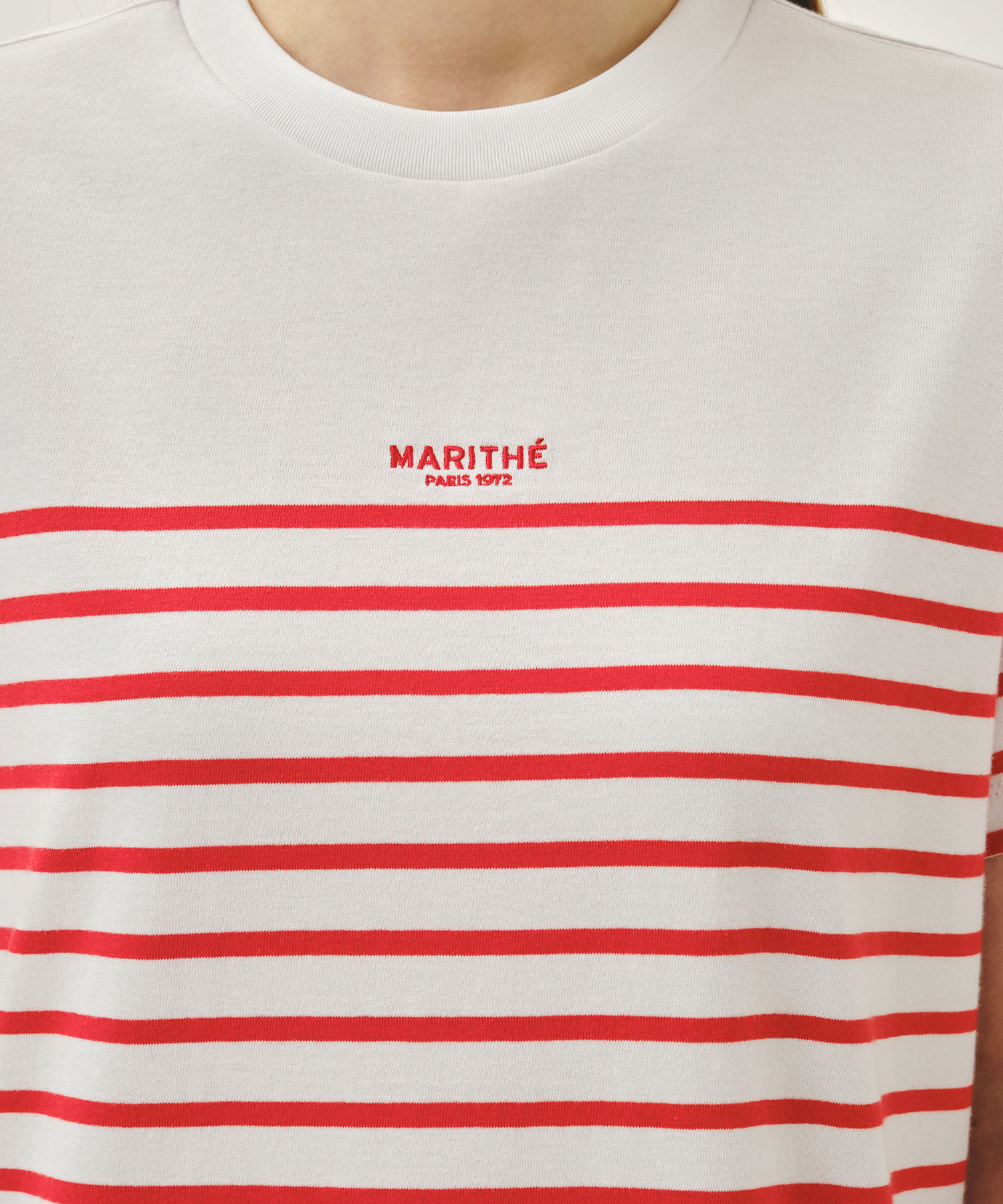Marithe & Francois Girbaud - Block Stripe Tee (Red) product image 4 | TRAB K-Fashion Australia