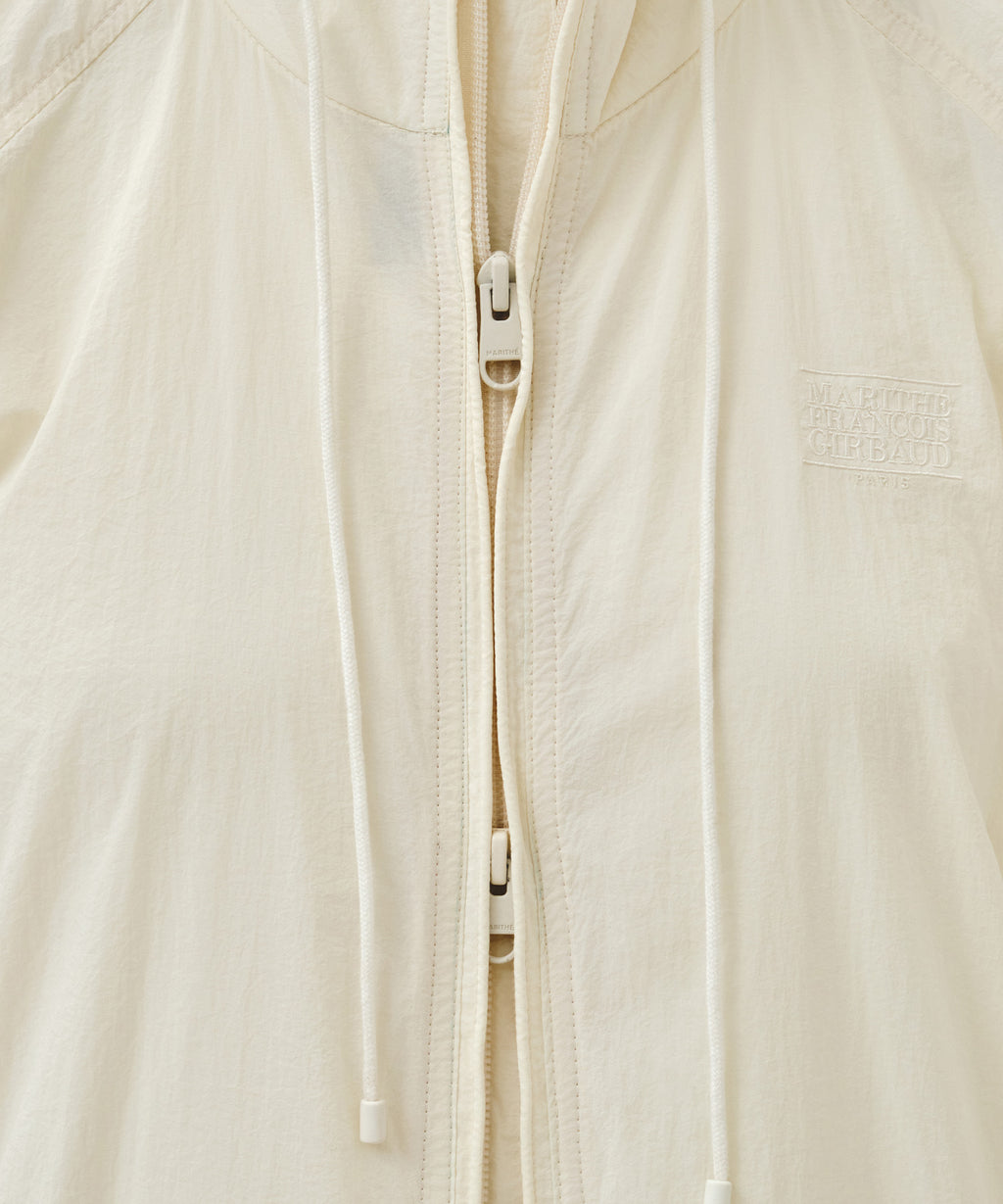Marithe & Francois Girbaud - Highneck Packable Nylon Jacket (Ivory) product image 4 | TRAB K-Fashion Australia