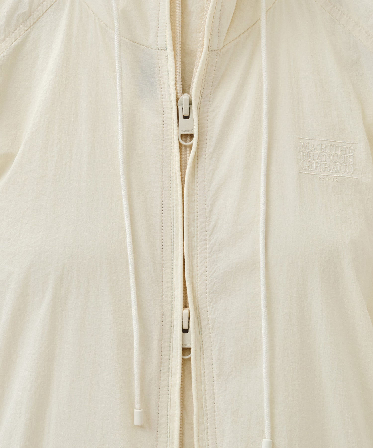 Marithe & Francois Girbaud - Highneck Packable Nylon Jacket (Ivory) product image 4 | TRAB K-Fashion Australia