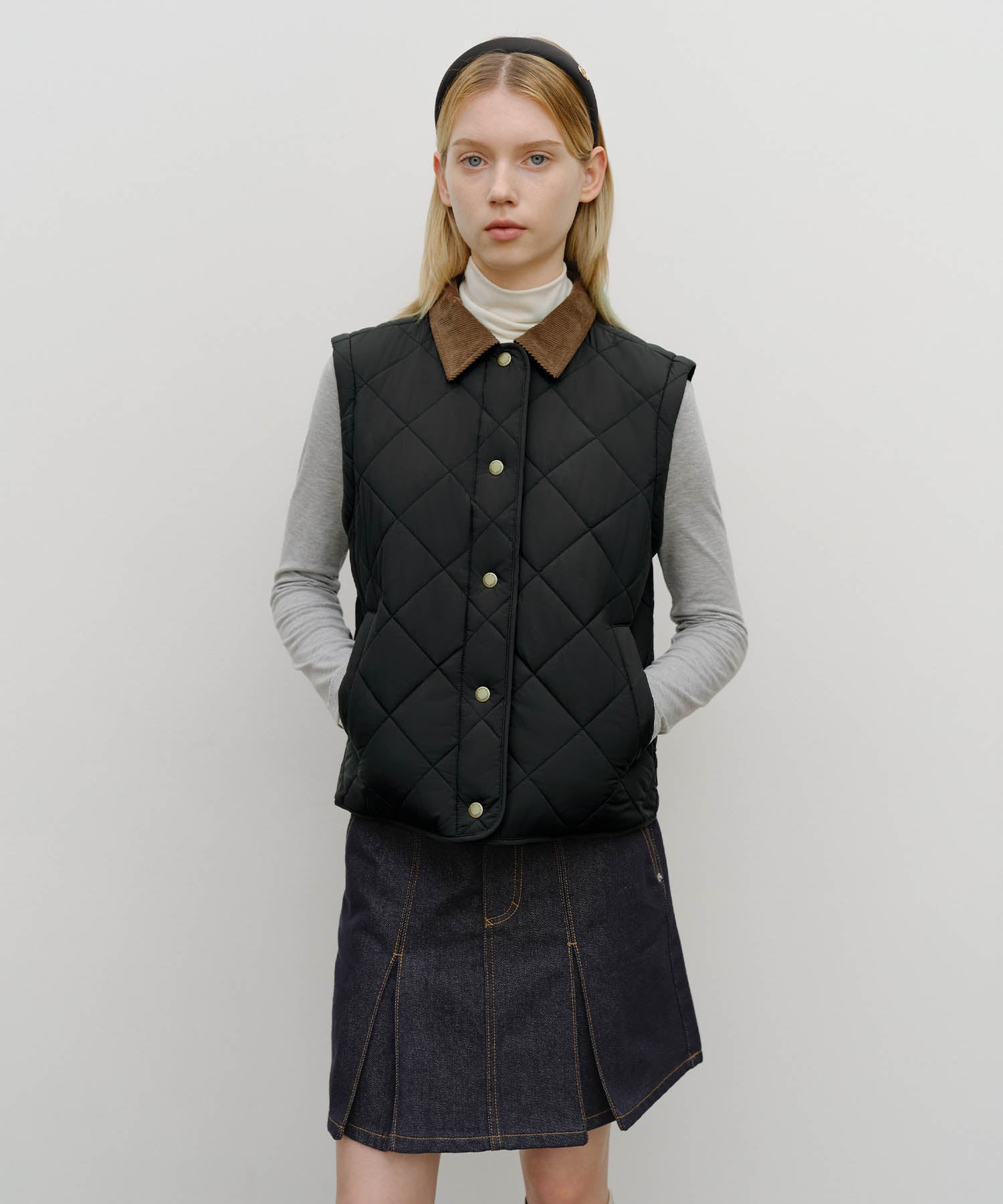 Marithe & Francois Girbaud - Detachable Quilting Jacket (Black) product image 4 | TRAB K-Fashion Australia