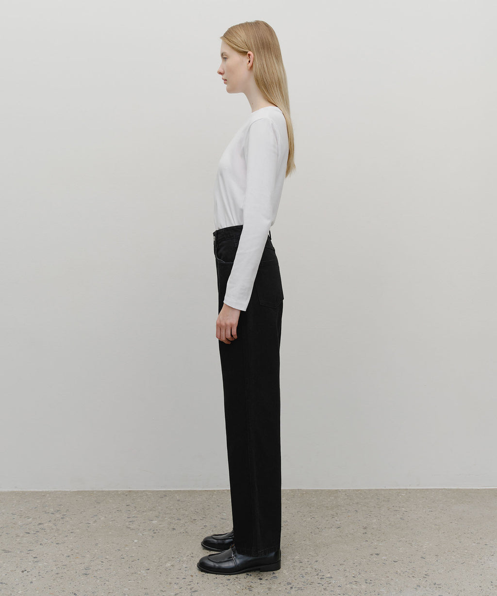 Marithe & Francois Girbaud - High Straight Denim Pants (Black) product image 4 | TRAB K-Fashion Australia