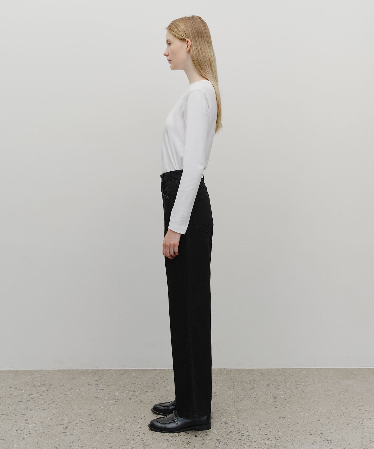 Marithe & Francois Girbaud - High Straight Denim Pants (Black) product image 4 | TRAB K-Fashion Australia