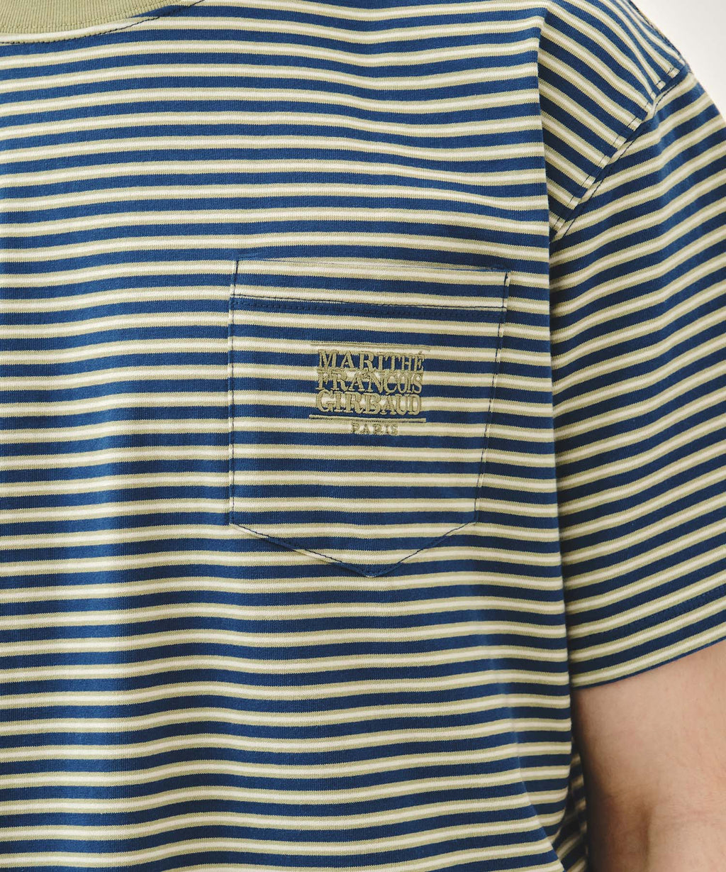 Marithe & Francois Girbaud - Small Classic Logo Stripe Ringer Tee (Light Green) product image 4 | TRAB K-Fashion Australia