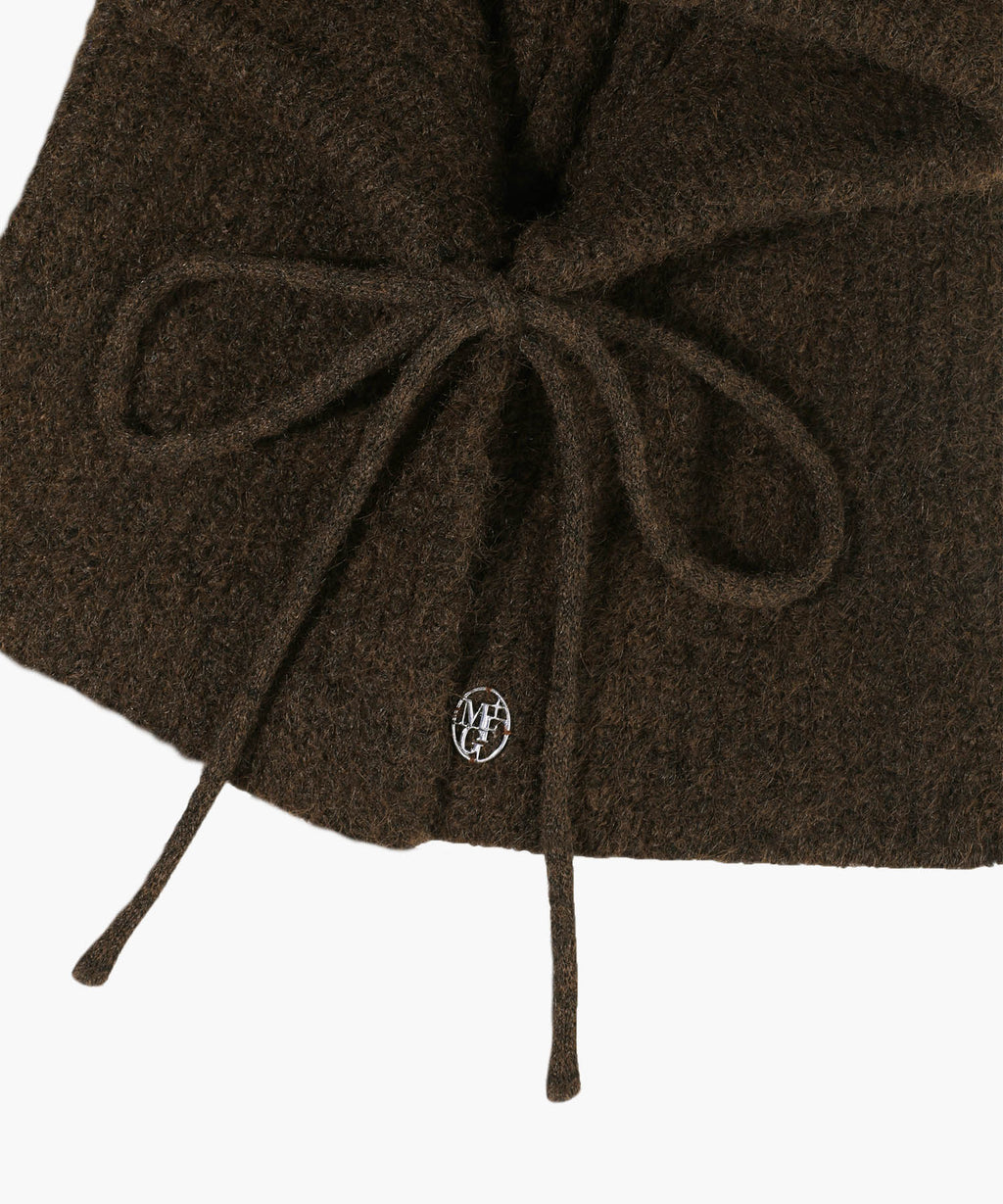 Marithe & Francois Girbaud - Circle Logo Balaclava (Dark Brown) product image 4 | TRAB K-Fashion Australia