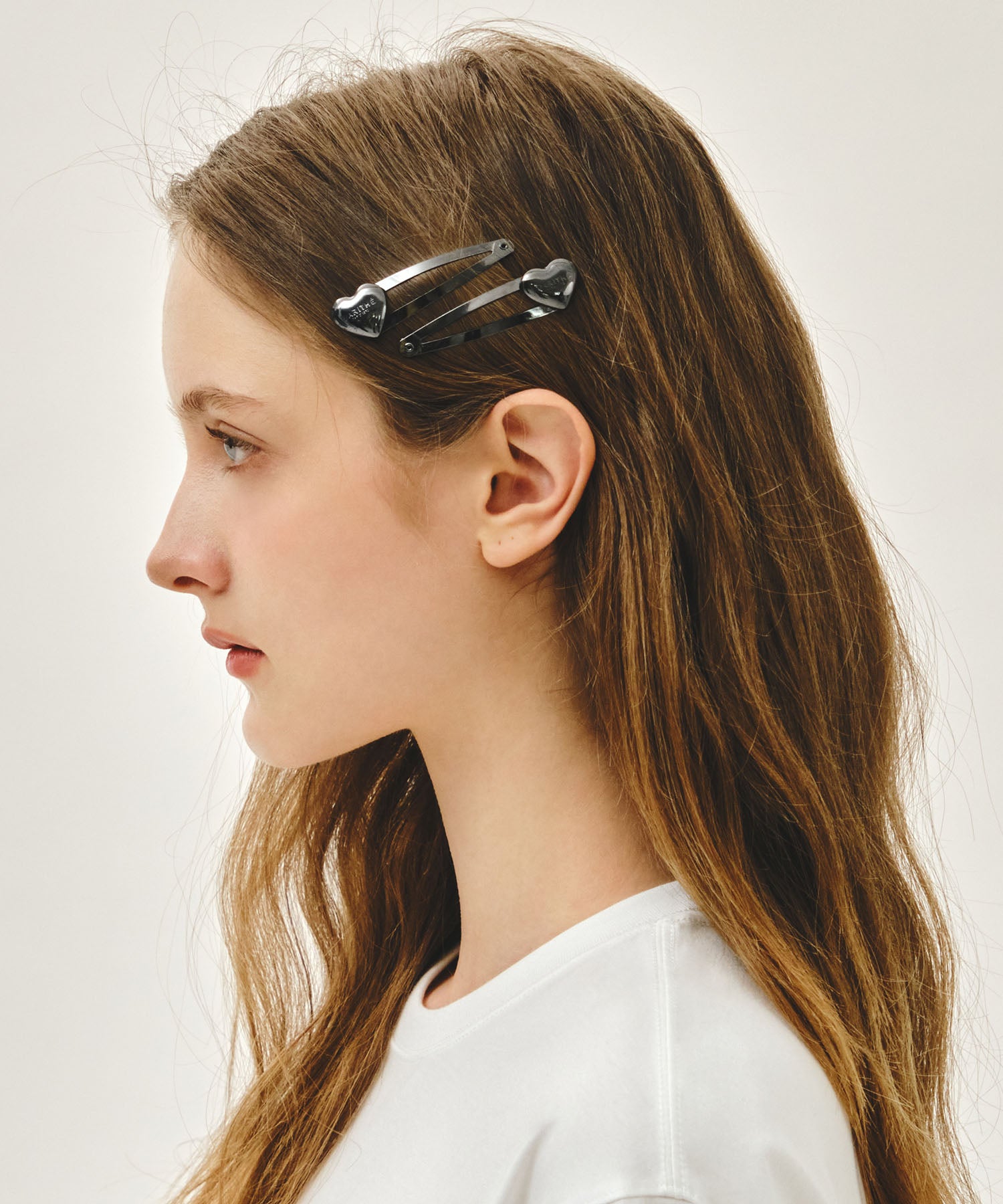 Marithe & Francois Girbaud - Regular Logo Heart Hair Pin 2pack (Black) product image 4 | TRAB K-Fashion Australia