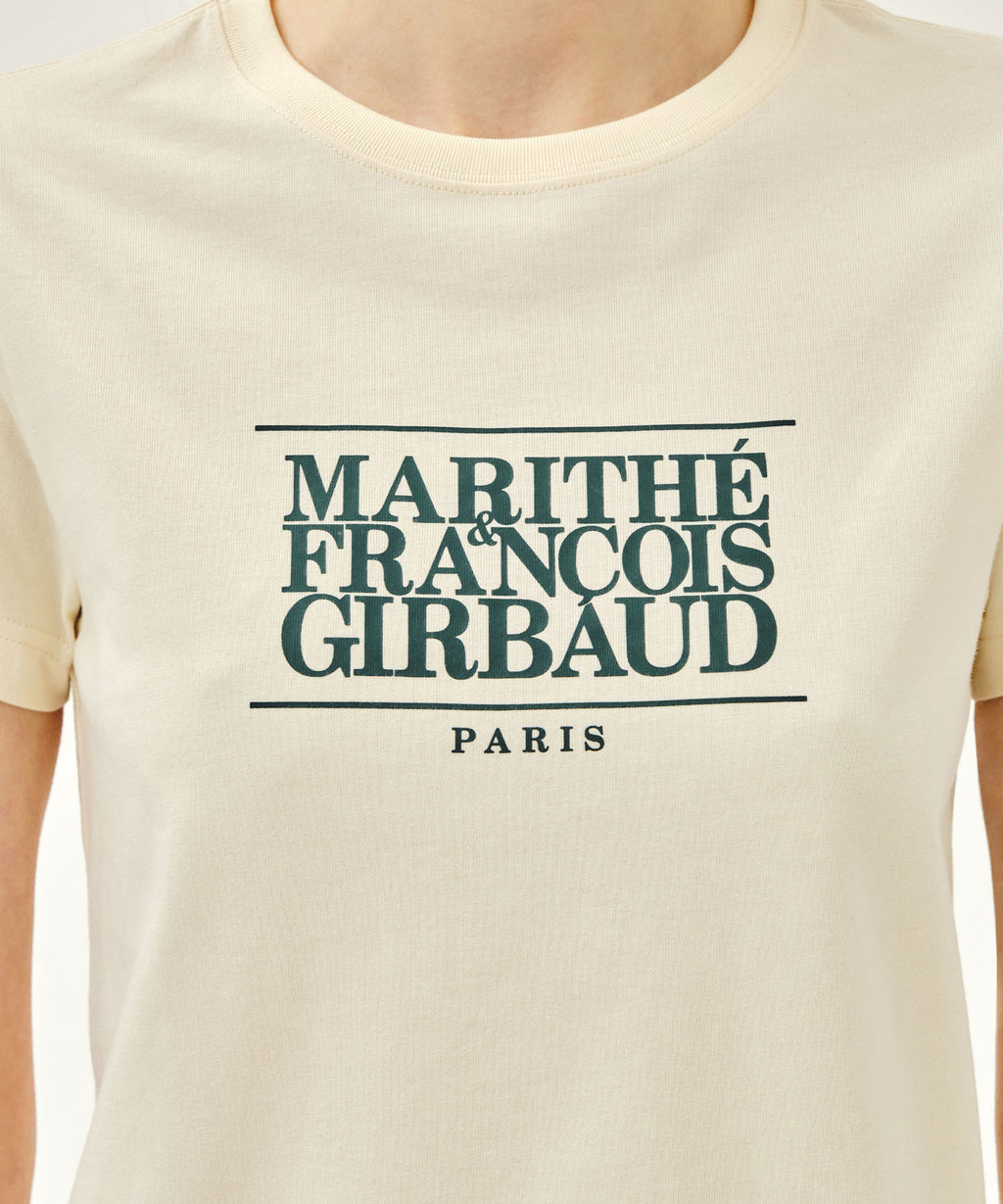 Marithe & Francois Girbaud - Classic Logo Tee (Cream/Green) product image 4 | TRAB K-Fashion Australia