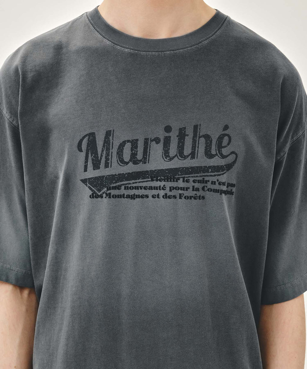 Marithe & Francois Girbaud - Gradation Dyeing Oversized Tee (Charcoal) product image 4 | TRAB K-Fashion Australia