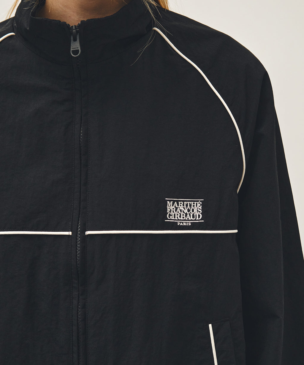 Marithe & Francois Girbaud - Classic Logo High Neck Wind Jacket (Black) product image 4 | TRAB K-Fashion Australia