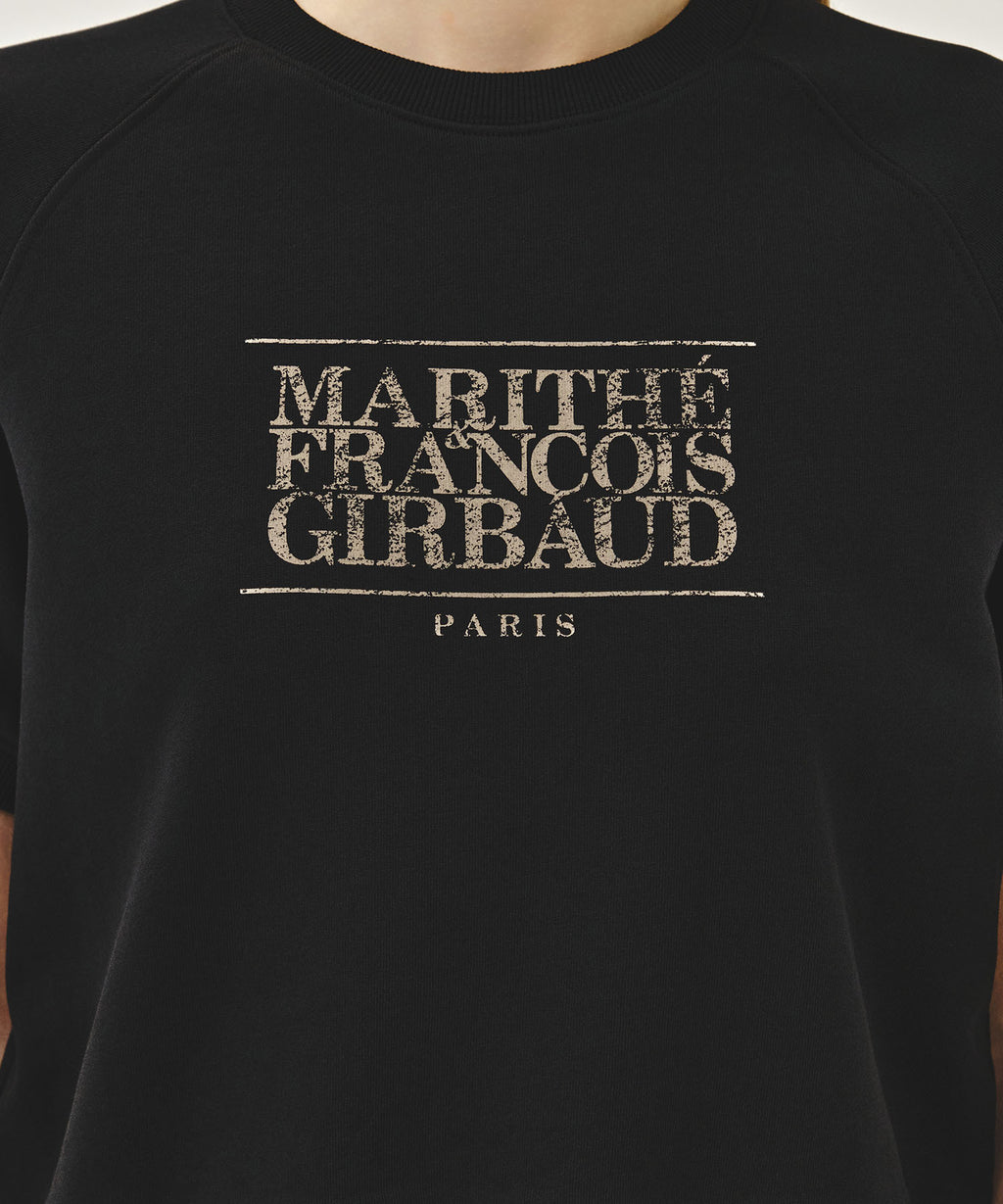 Marithe & Francois Girbaud - Vintage Classic Logo Half Sweatshirt (Black) product image 4 | TRAB K-Fashion Australia