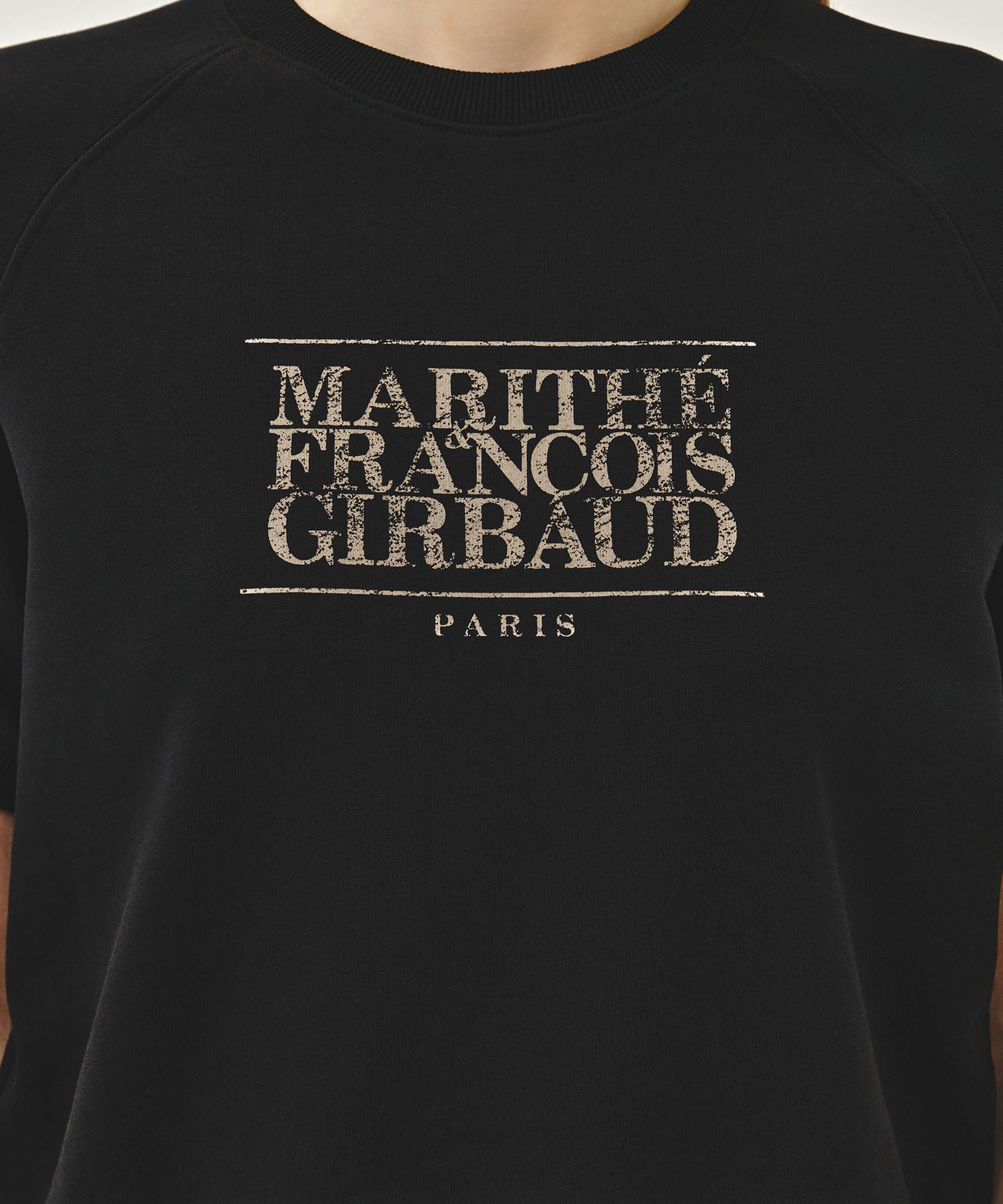 Marithe & Francois Girbaud - Vintage Classic Logo Half Sweatshirt (Black) product image 4 | TRAB K-Fashion Australia