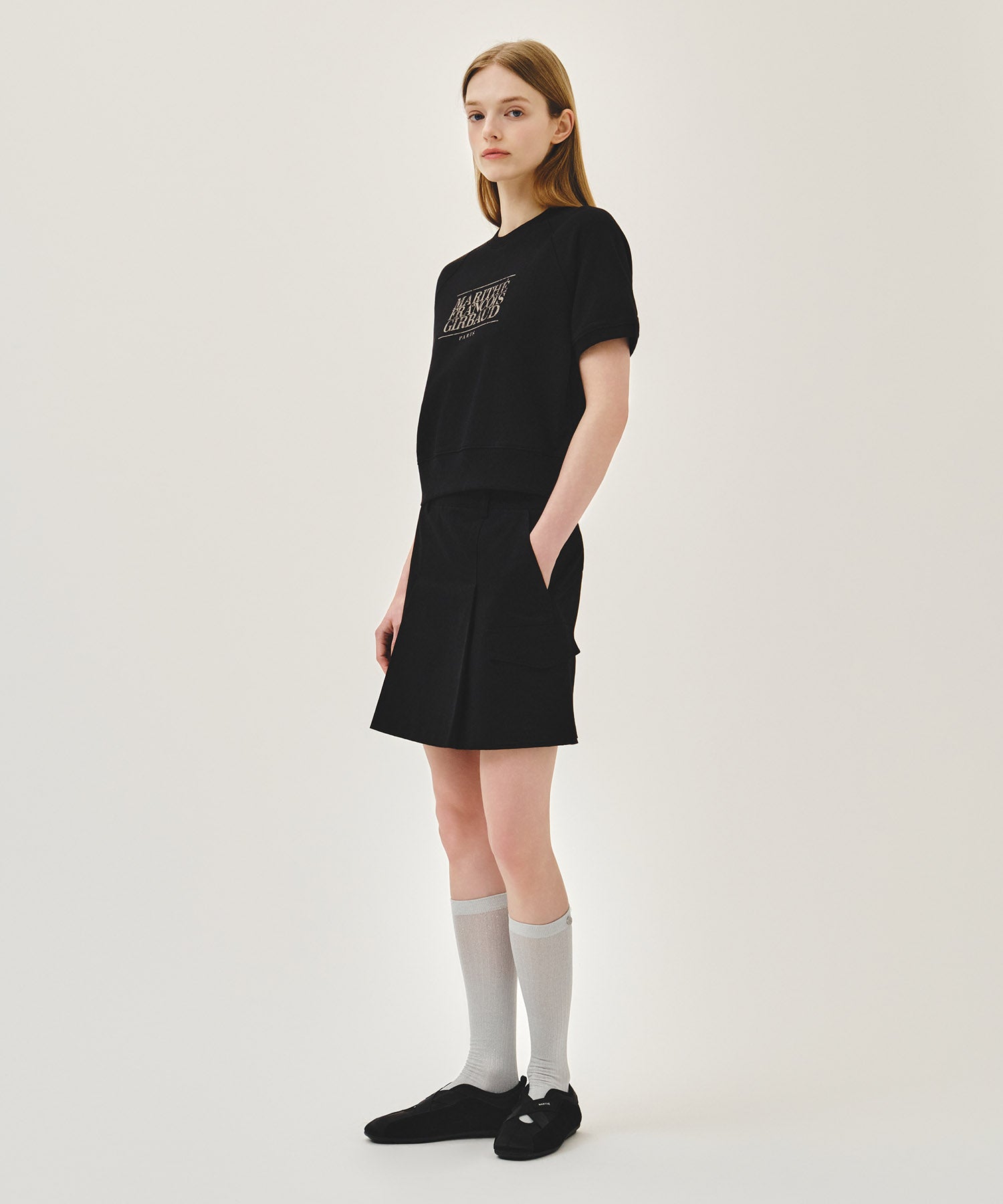 Marithe & Francois Girbaud - Cotton Cargo Mini Skirt (Black) product image 7 | TRAB K-Fashion Australia