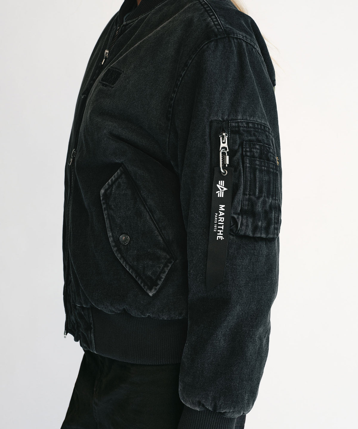 Marithe & Francois Girbaud - Marithe X Alpha Industries Ma-1 Jumper (Black) product image 4 | TRAB K-Fashion Australia