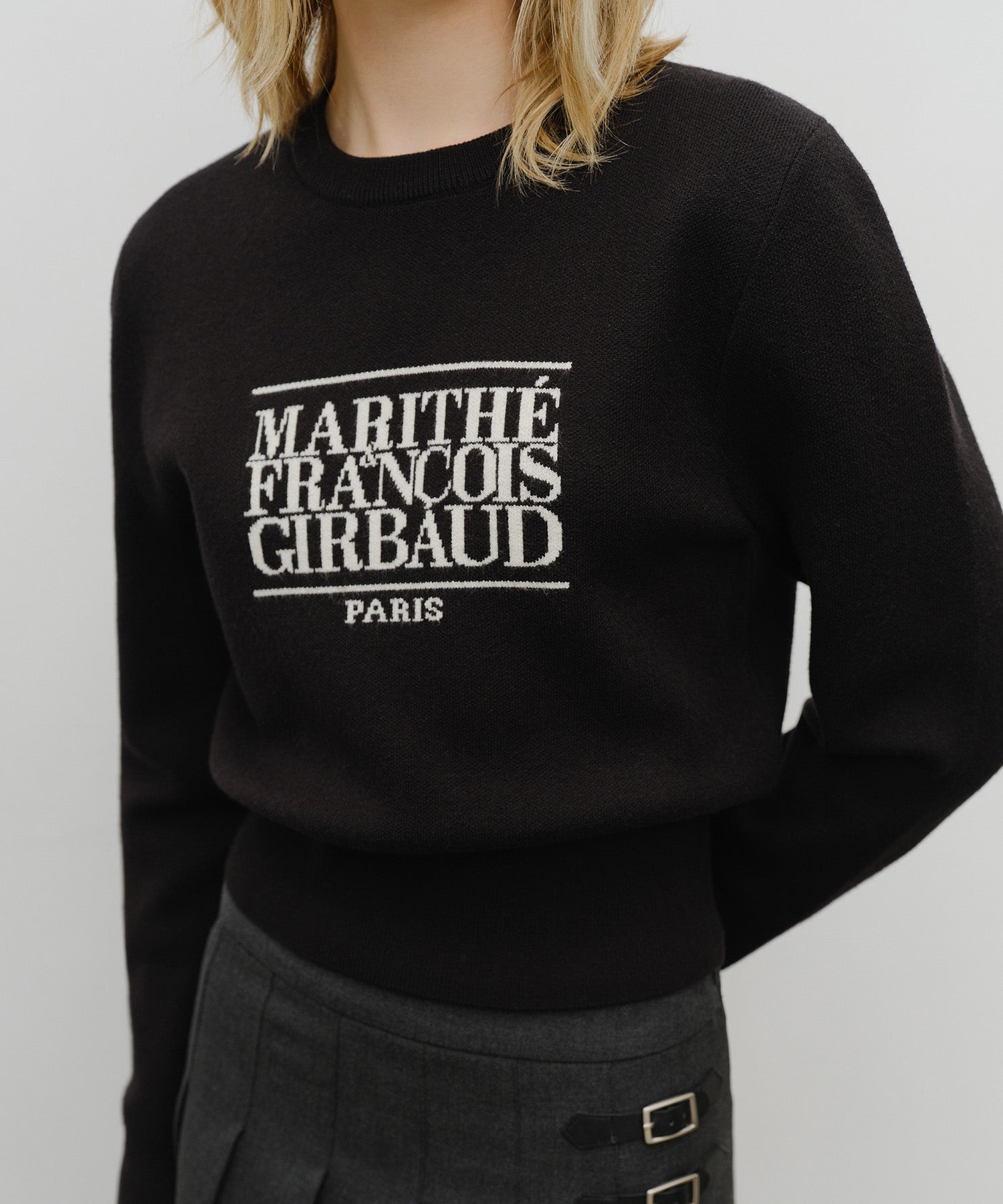 Marithe & Francois Girbaud - Classic Logo Crop Knit (Black) product image 4 | TRAB K-Fashion Australia