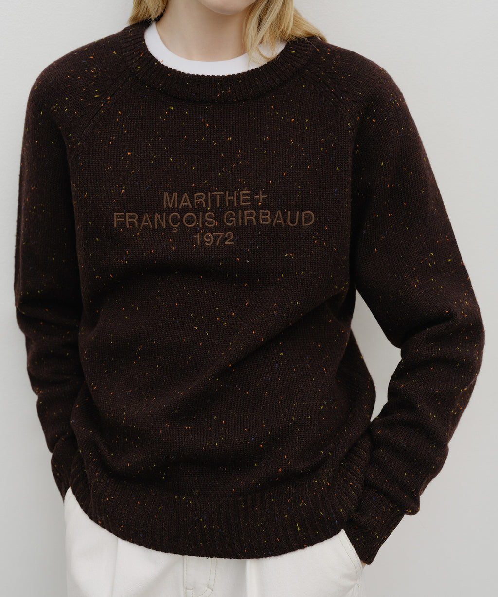 Marithe & Francois Girbaud - Lettering Logo Knit Pullover (Brown) product image 4 | TRAB K-Fashion Australia