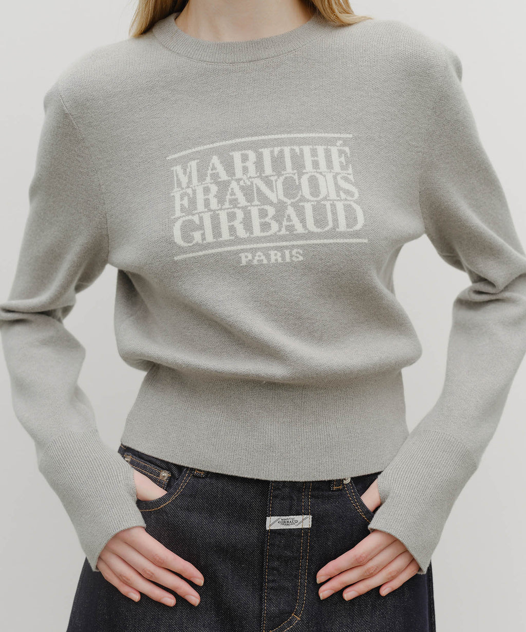 Marithe & Francois Girbaud - Classic Logo Crop Knit (Melange Gray) product image 4 | TRAB K-Fashion Australia